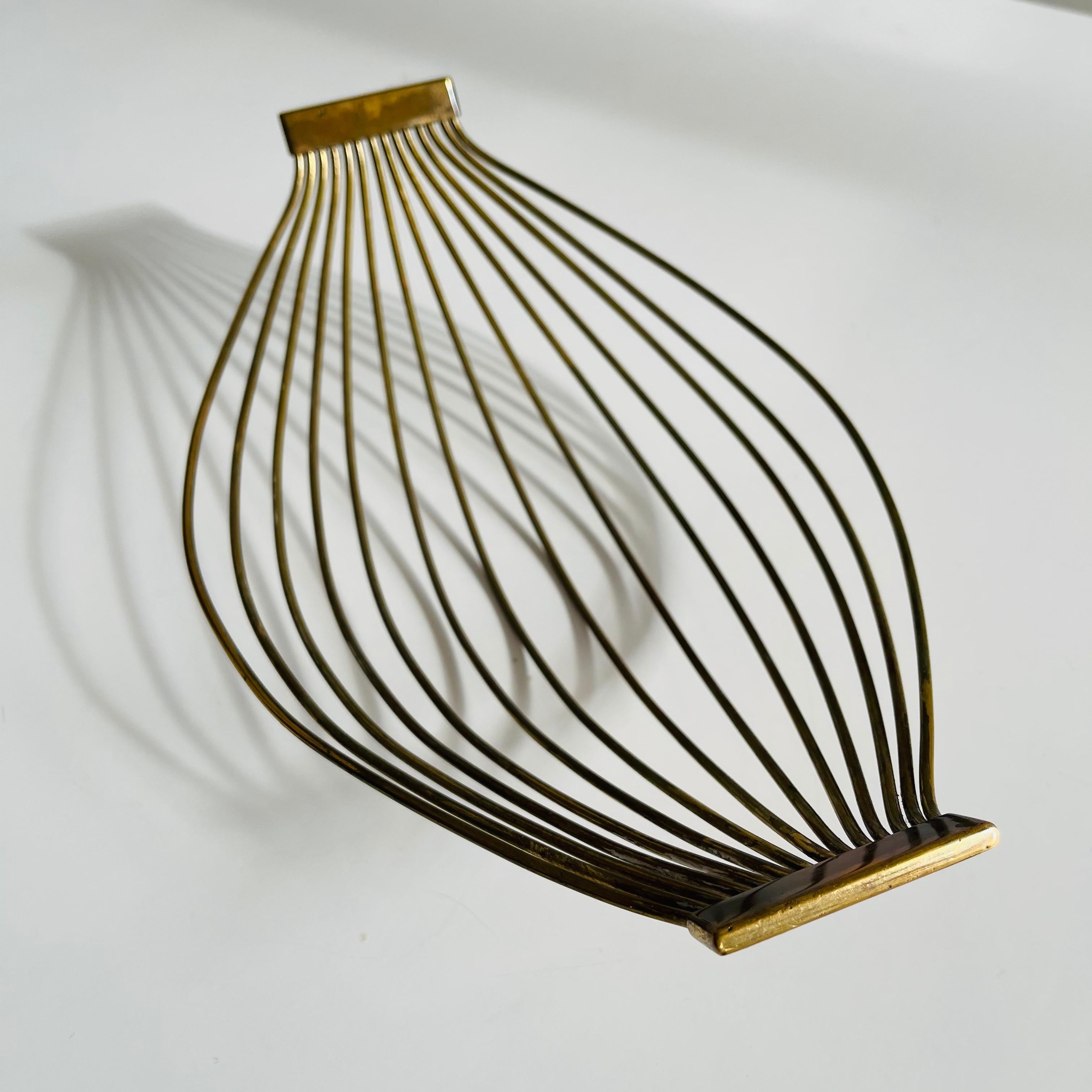 Brass Carl Auböck Style Wire Fruit Basket, Austria, 1950s