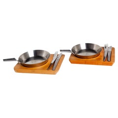 Carl Aubock Tableware Service Tray and Skillet for Two with Amboss 2060