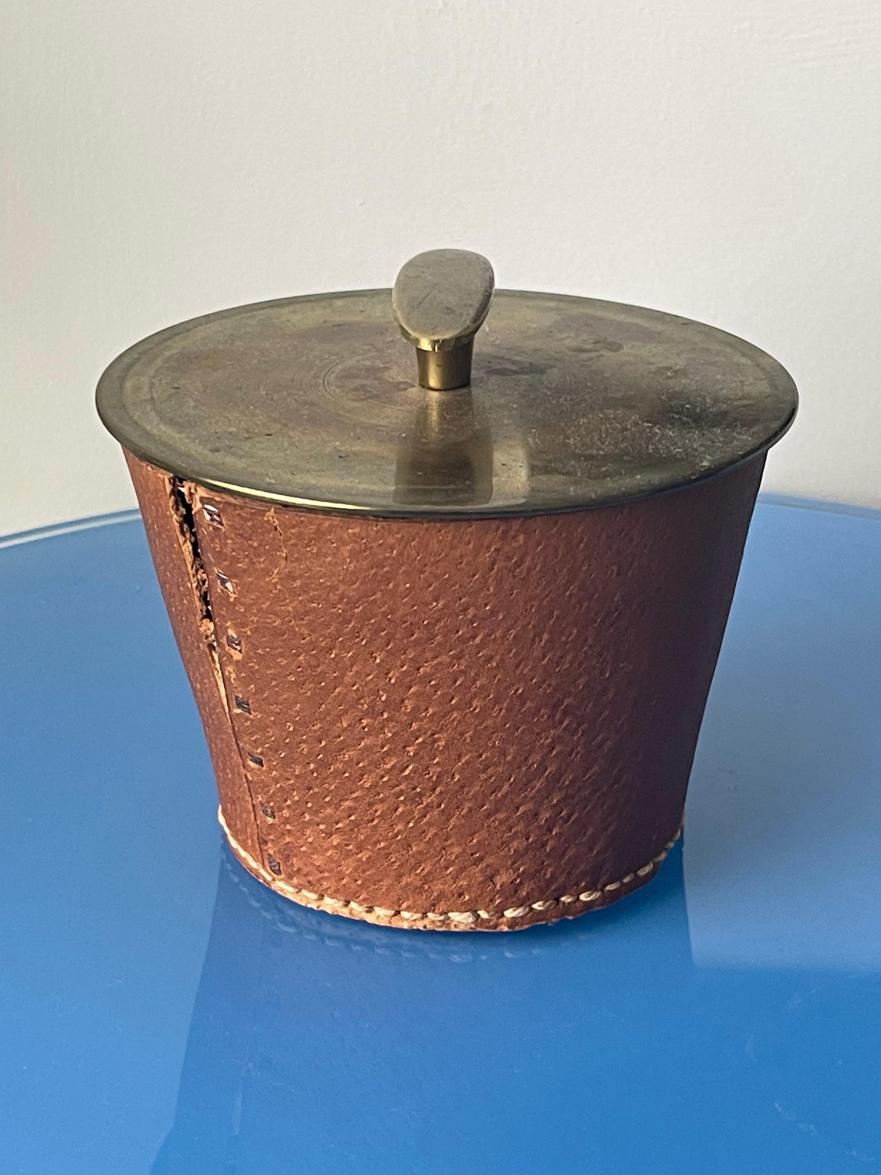 Mid-Century Modern Carl Aubock Tobacco Tin Lidded Bowl Model 3617