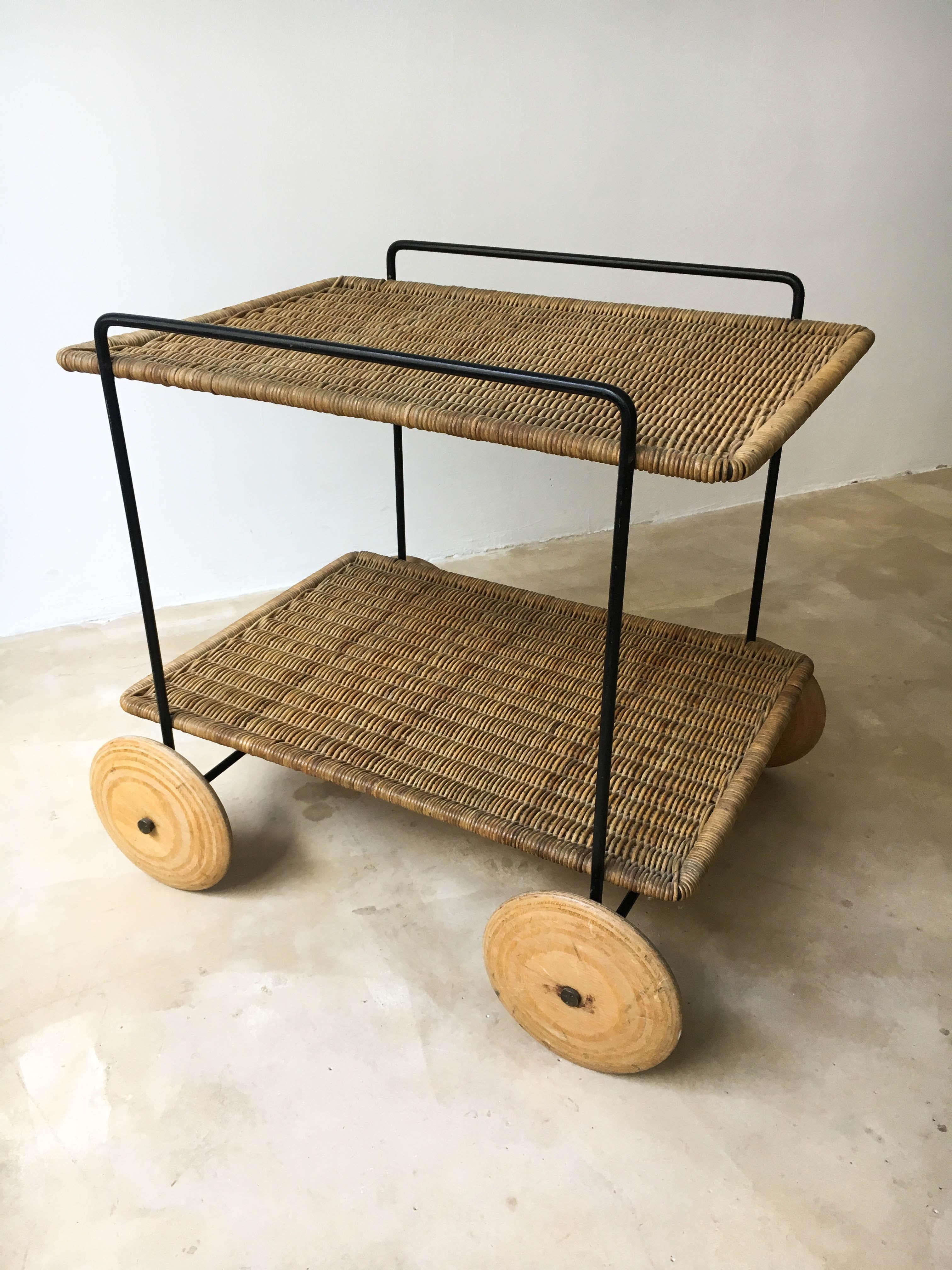 Carl Auböck Trolley, Austria, 1950s For Sale 3