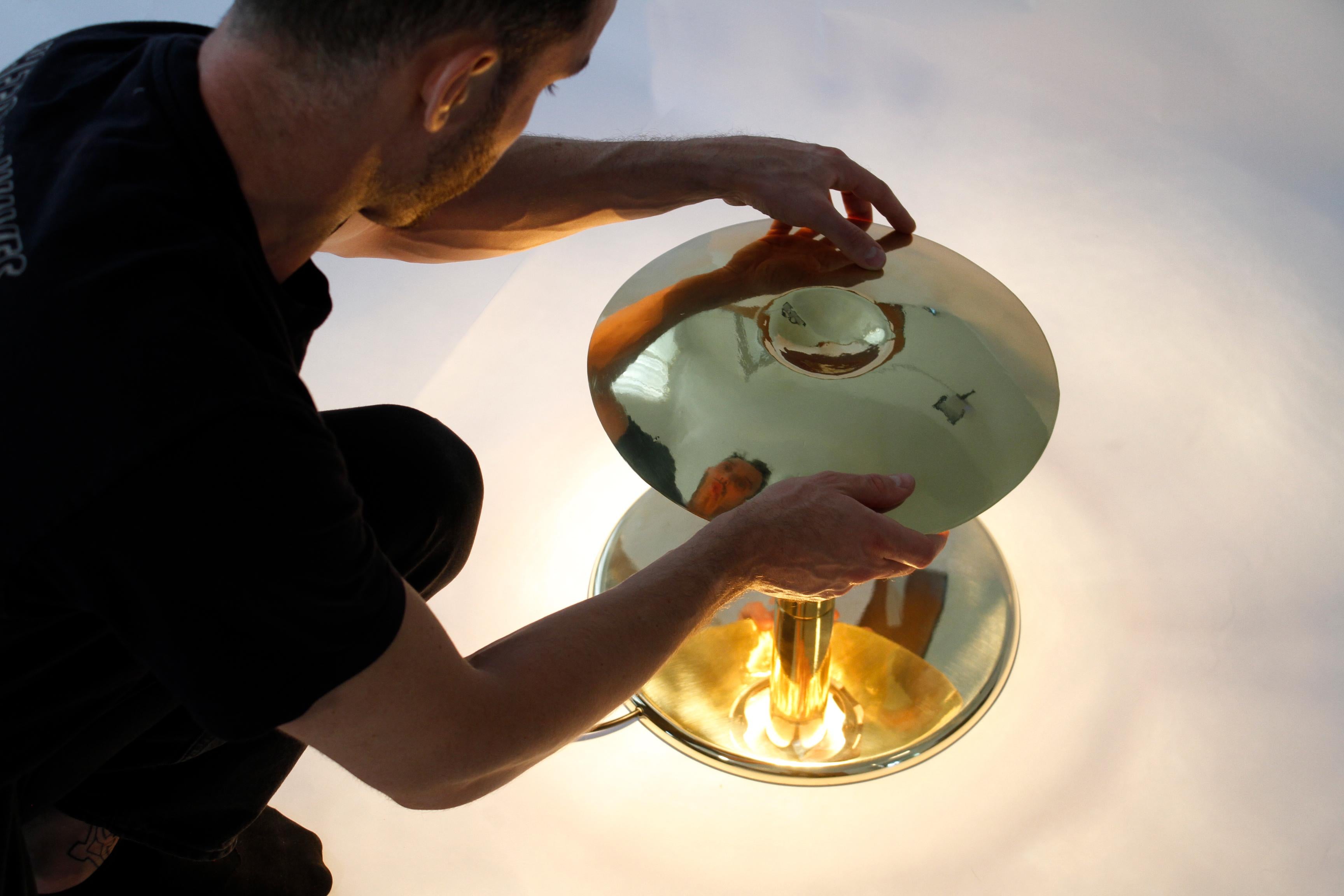 Minimalist Carl Auböck V L136M ‘Horizont’ Lamp For Sale