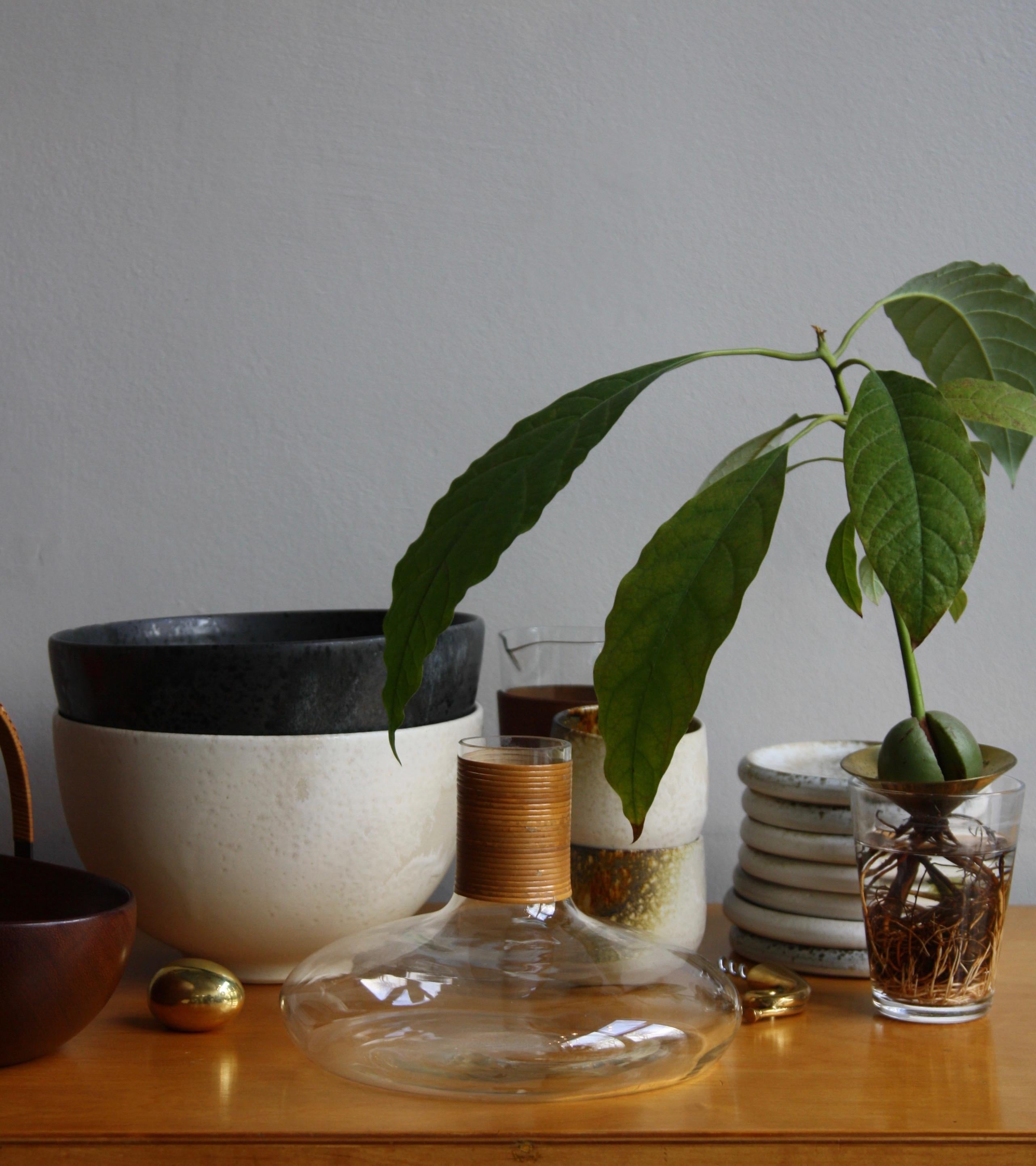 Mid-Century Modern Carl Auböck Vintage Squashed-Sphere Shaped Glass Vase or “Tuberkulinkolben”