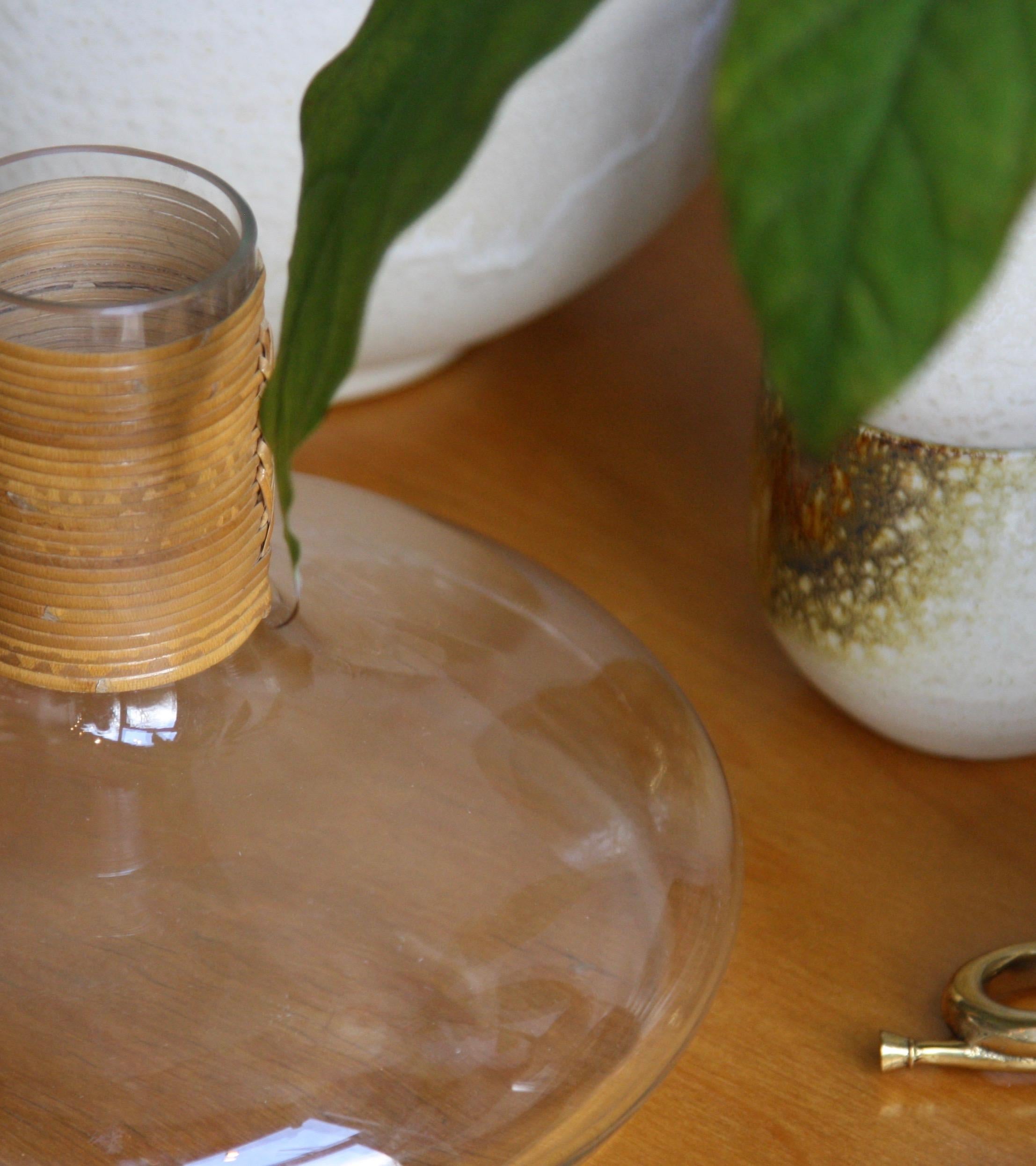 Austrian Carl Auböck Vintage Squashed-Sphere Shaped Glass Vase or “Tuberkulinkolben”
