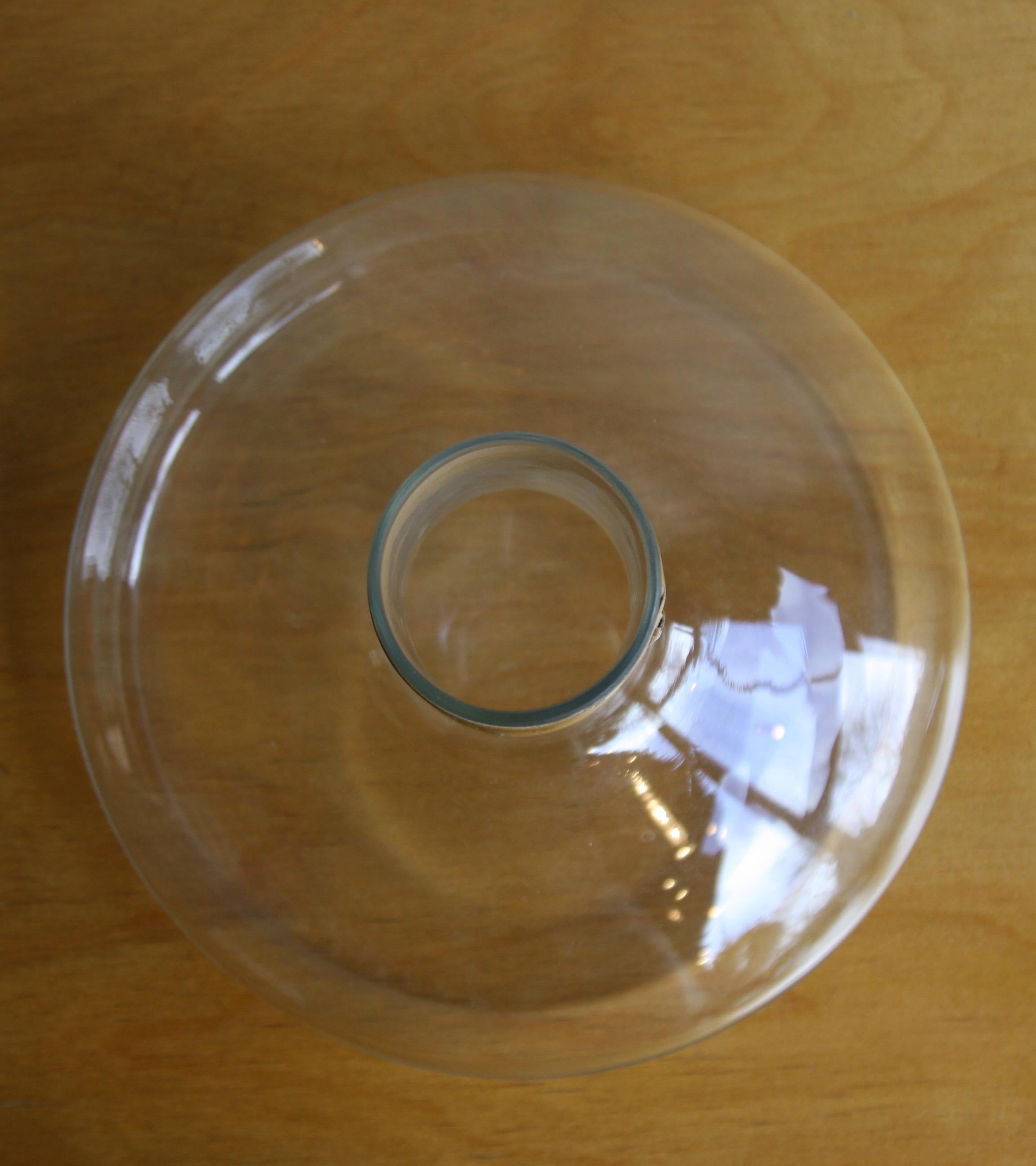 20th Century Carl Auböck Vintage Squashed-Sphere Shaped Glass Vase or “Tuberkulinkolben”
