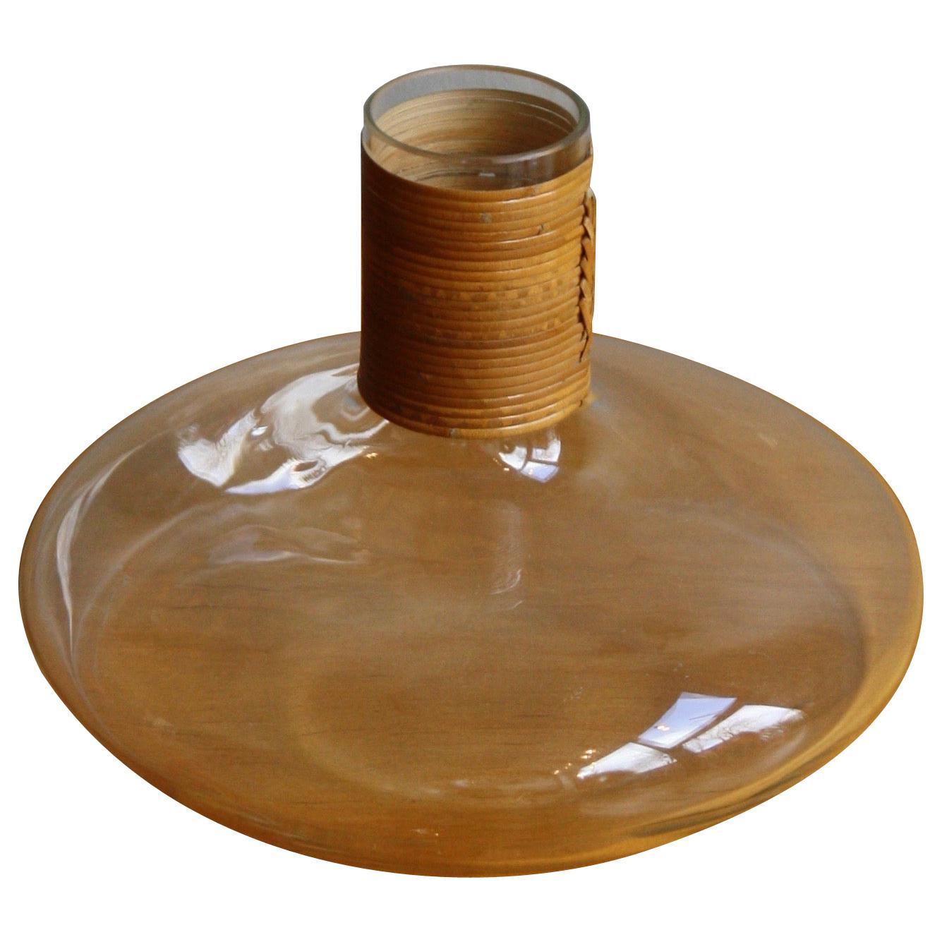 Carl Auböck Vintage Squashed-Sphere Shaped Glass Vase or “Tuberkulinkolben”
