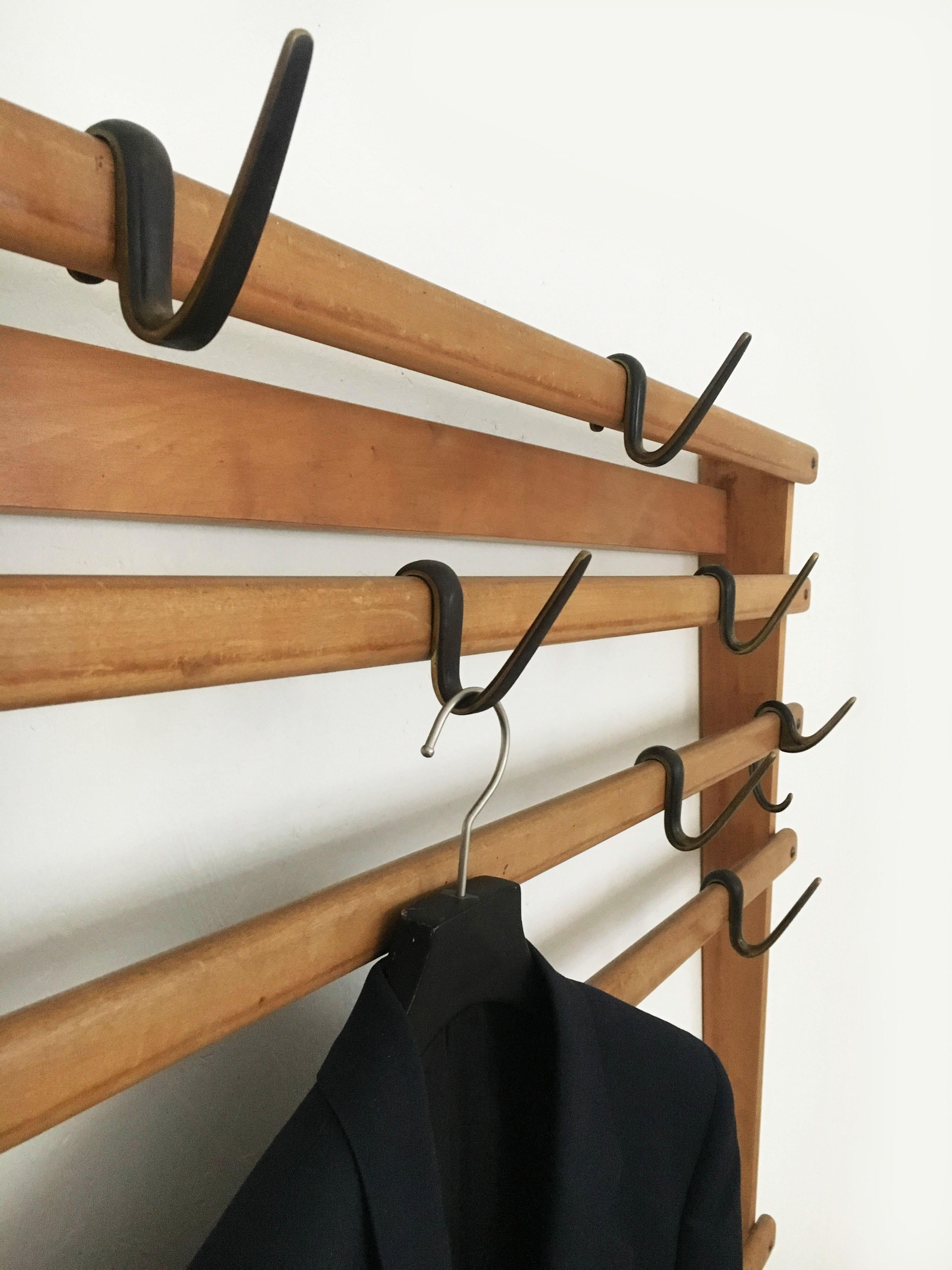 Carl Auböck Wall Mounted Coat Rack, Austria, 1950s 3