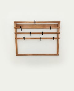 Carl Auböck II. Wall-Mounted Coat Rack Wardrobe, Austria 1960s