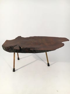 Carl Auböck Walnut Tree Trunk Table, Austria, 1950s
