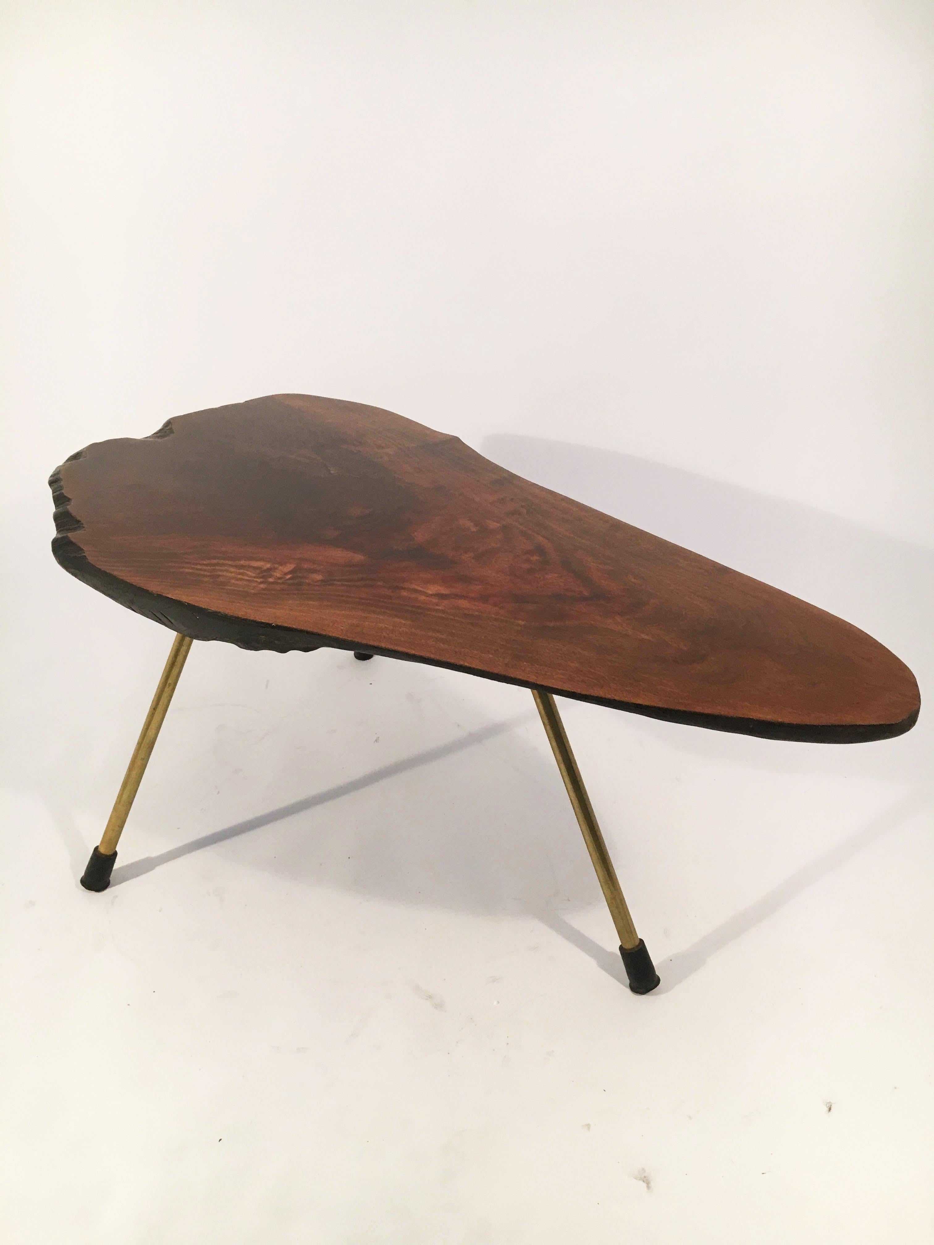 Austrian Carl Auböck Walnut Tree Trunk Table, Austria, 1950s For Sale