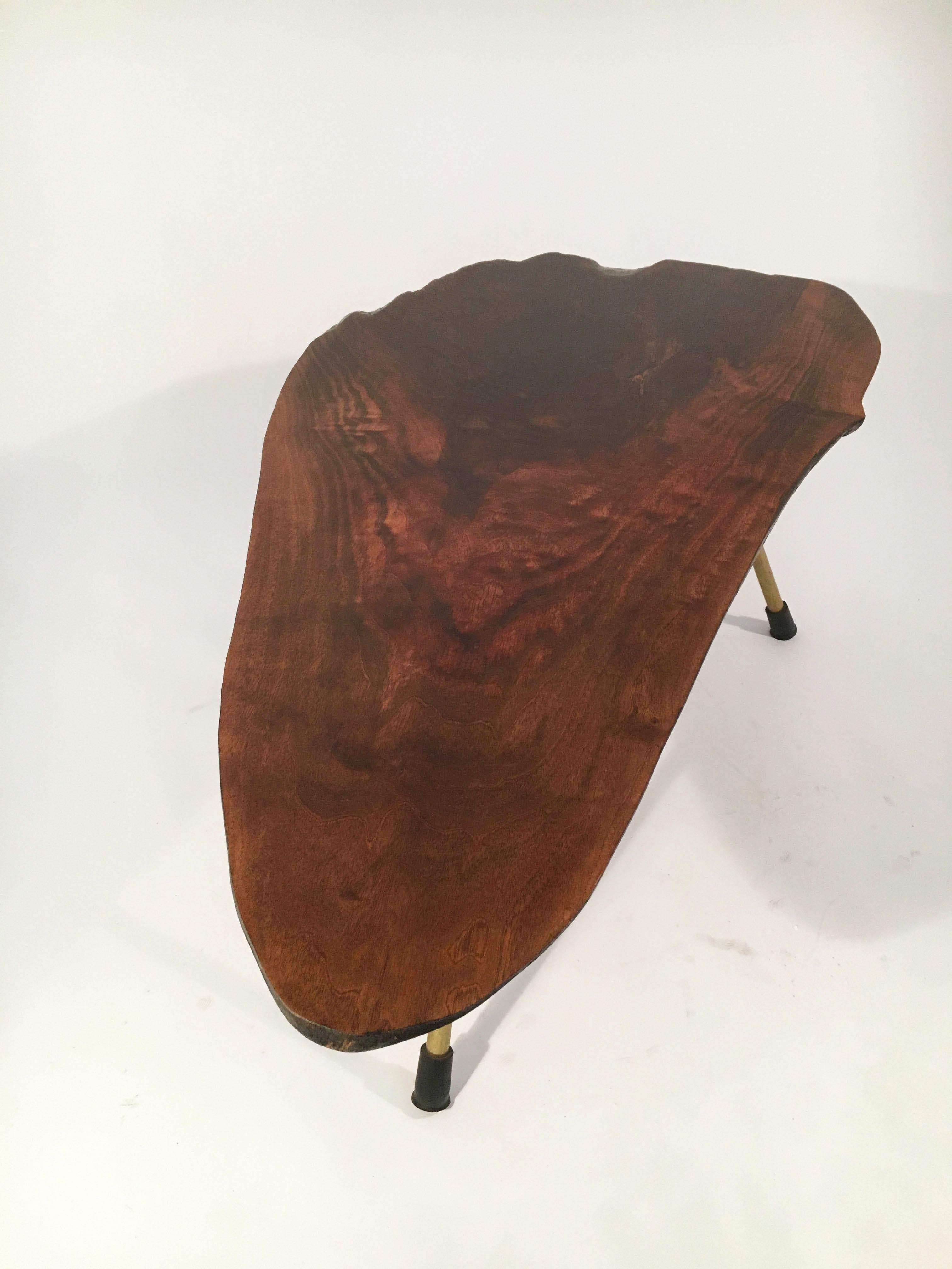 20th Century Carl Auböck Walnut Tree Trunk Table, Austria, 1950s For Sale