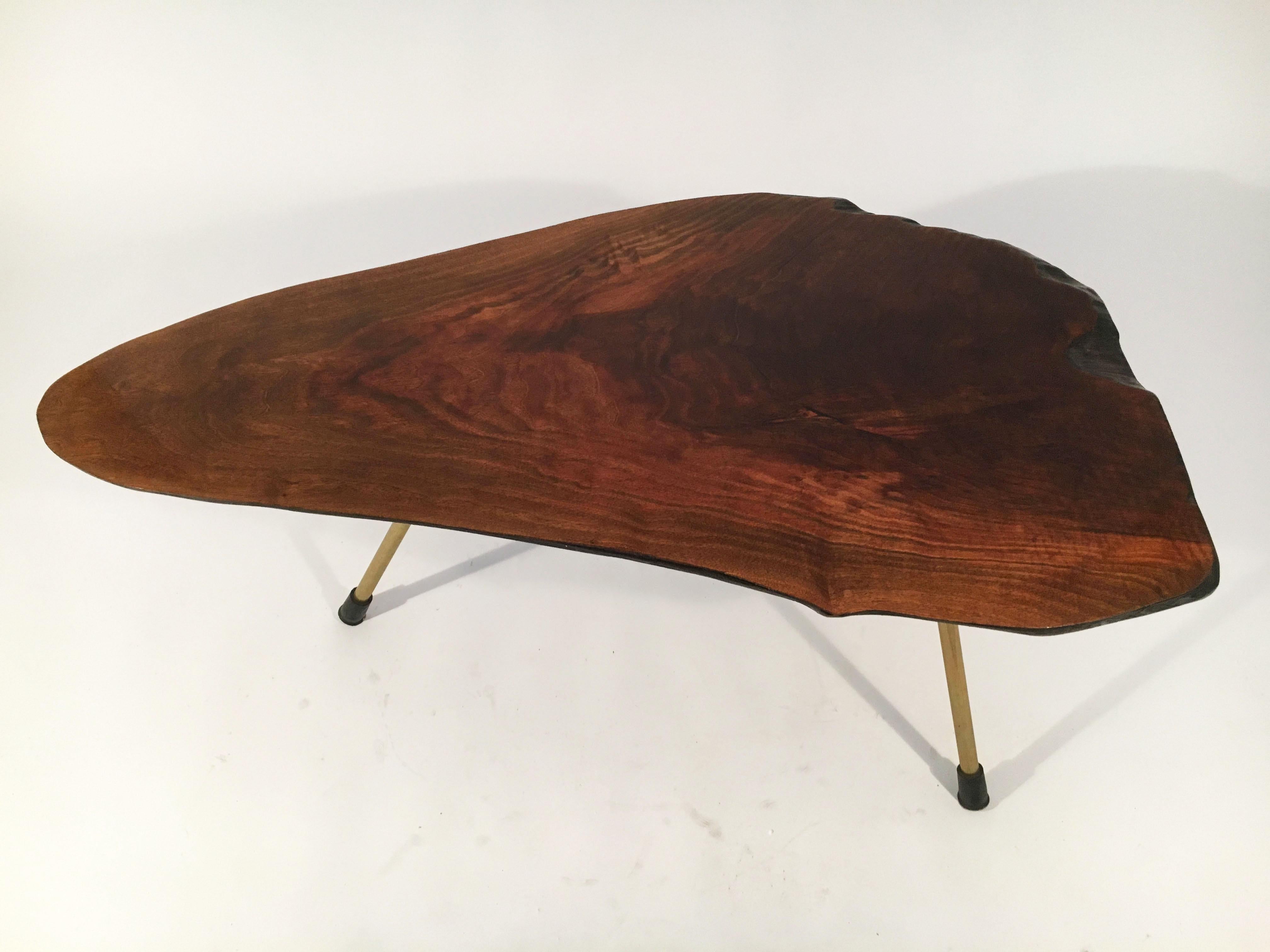 Carl Auböck Walnut Tree Trunk Table, Austria, 1950s For Sale 2