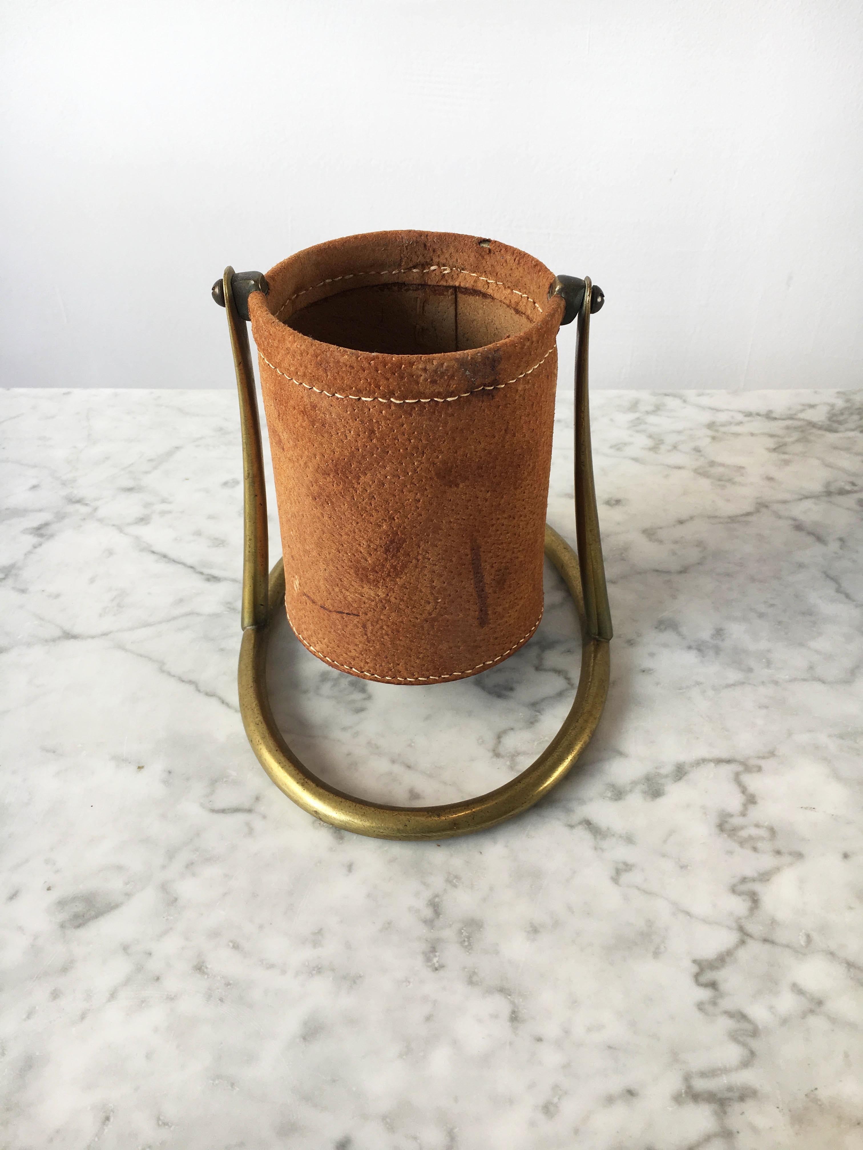 Mid-Century Modern Carl Auböck II Vintage Wine Caddy, Model '5018', Austria 1950s