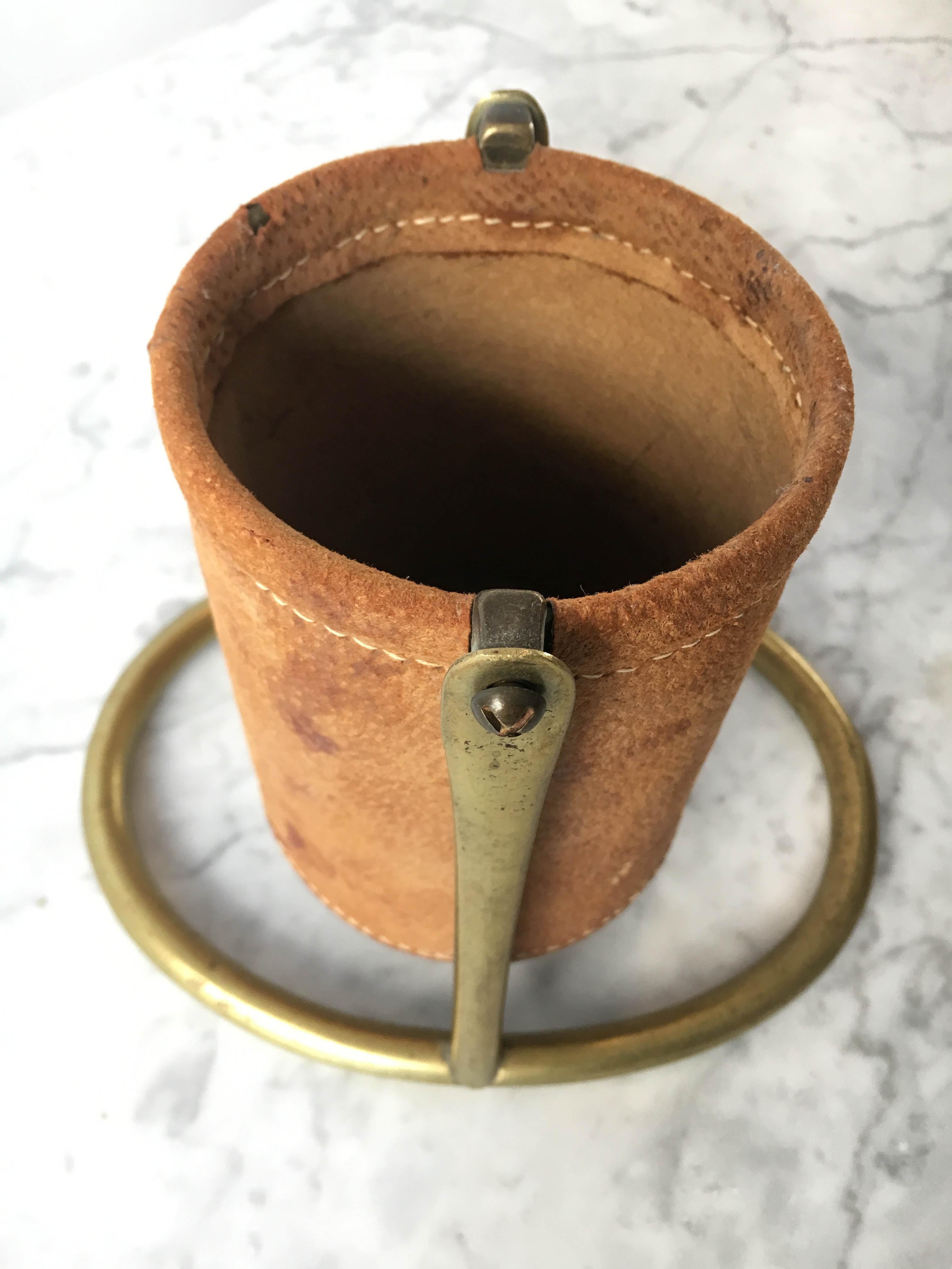 Carl Auböck II Vintage Wine Caddy, Model '5018', Austria 1950s In Good Condition In Vienna, AT