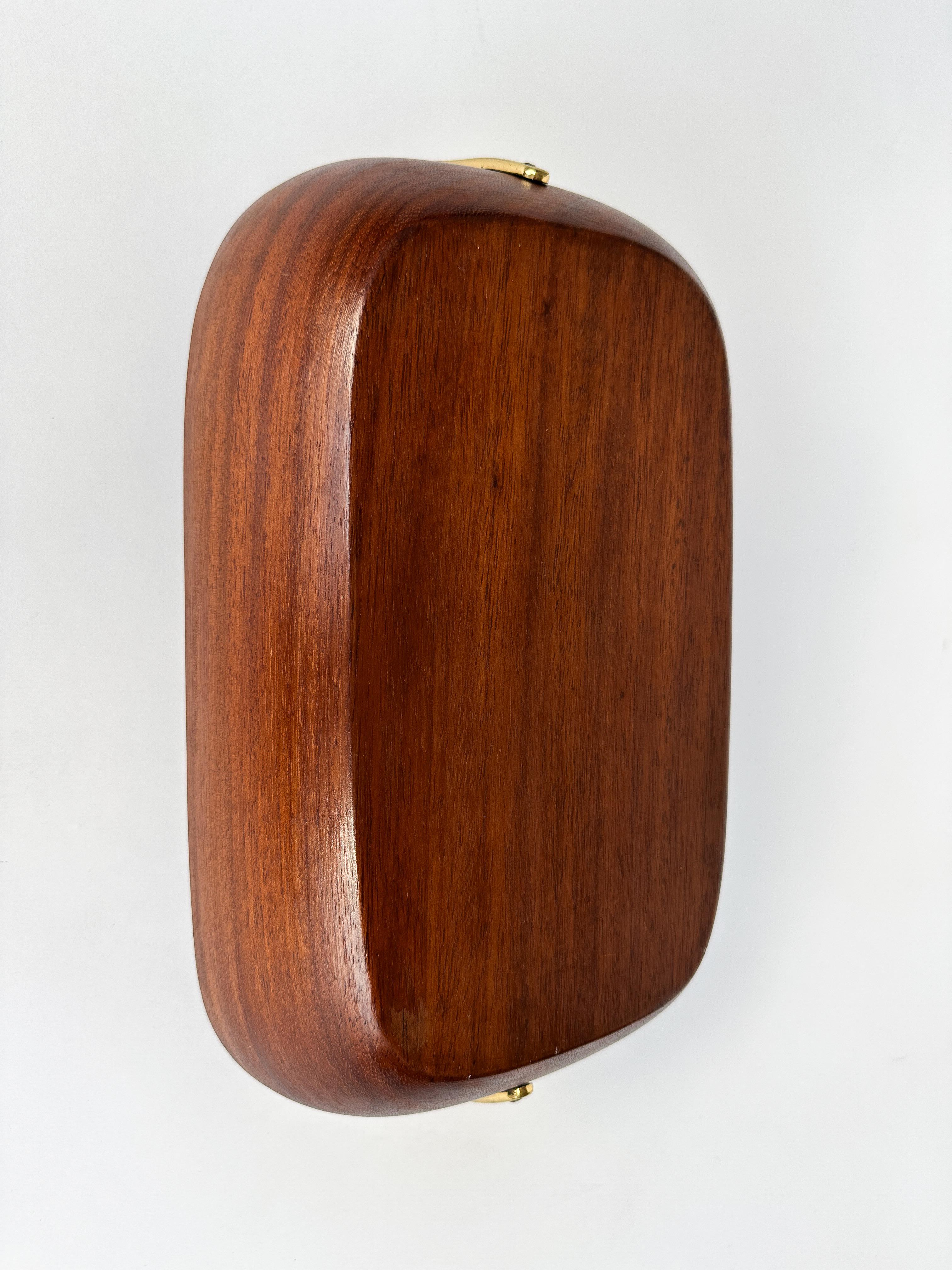 Carl Auböck Holzschale Messing Griffe Nussschale Obstschale Wien Österreich 1950er Jahre im Angebot 5