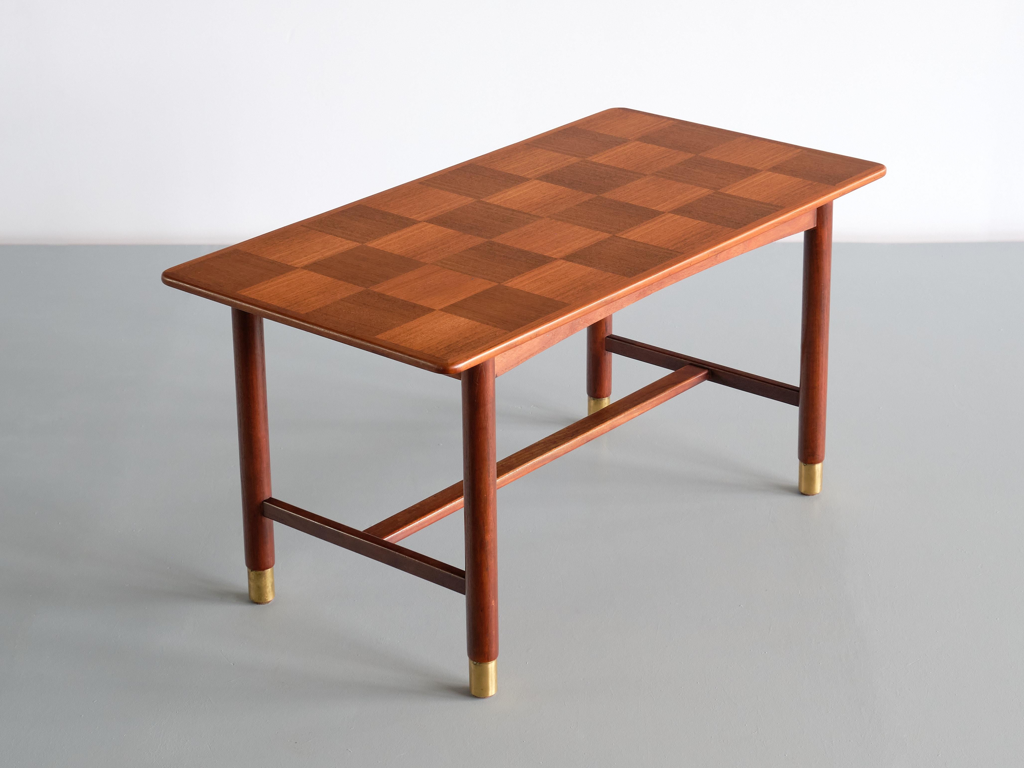 Carl Axel Acking Coffee Table in Teak and Brass, SMF Bodafors, Sweden, 1950s For Sale 5
