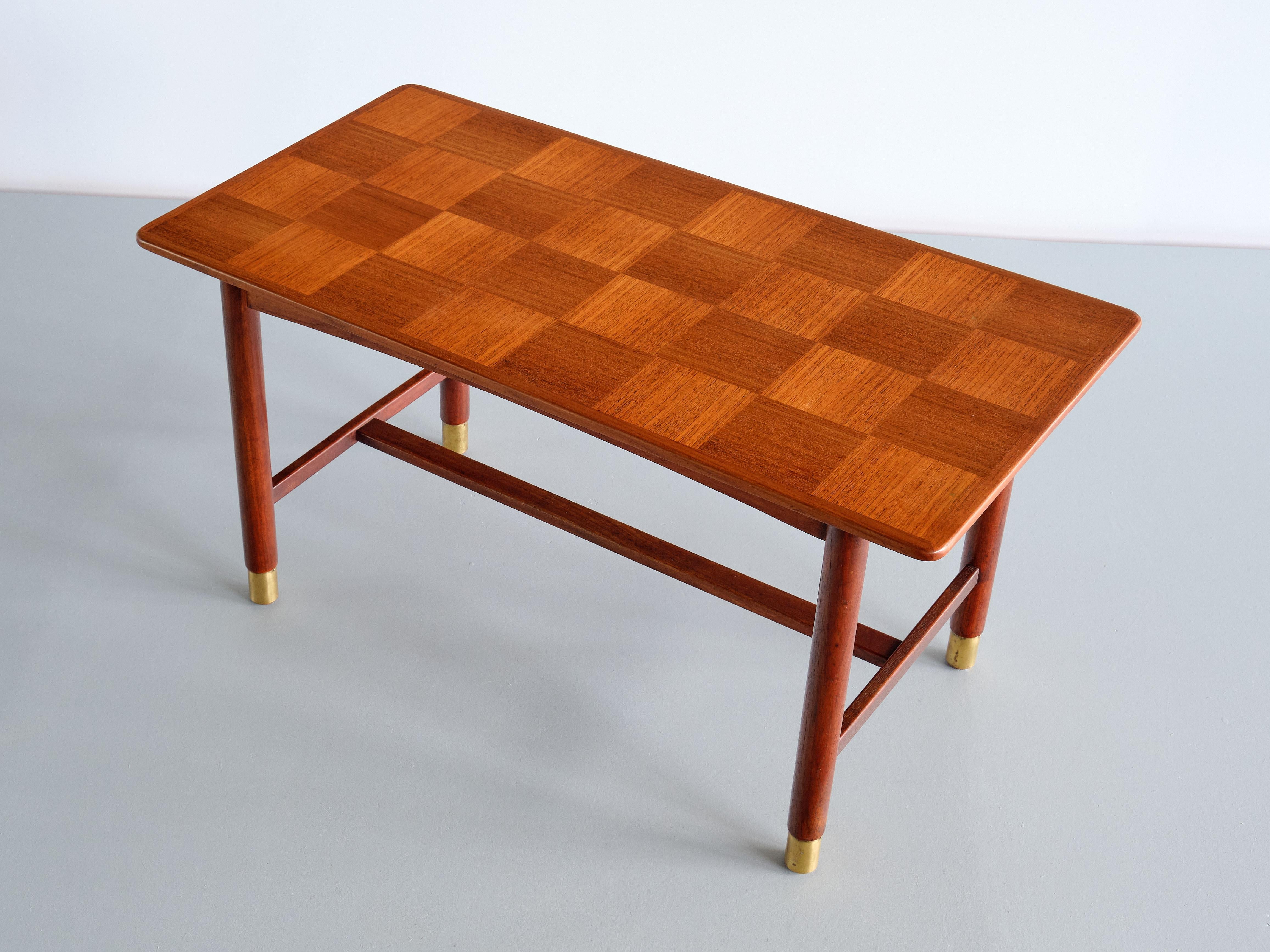 Carl Axel Acking Coffee Table in Teak and Brass, SMF Bodafors, Sweden, 1950s For Sale 2