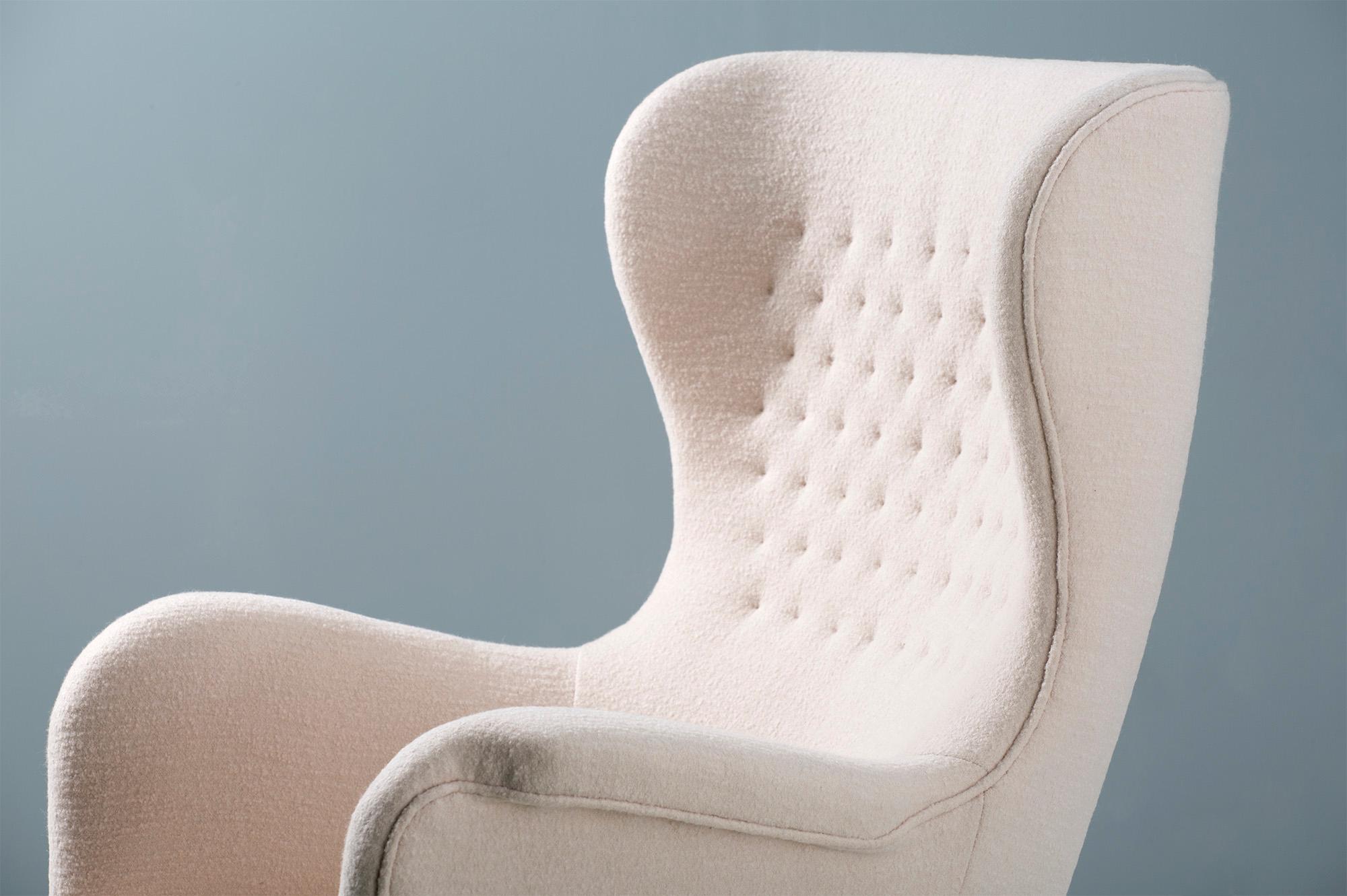 Scandinavian Modern Carl-Axel Acking Swedish Wing Chair, 1940s