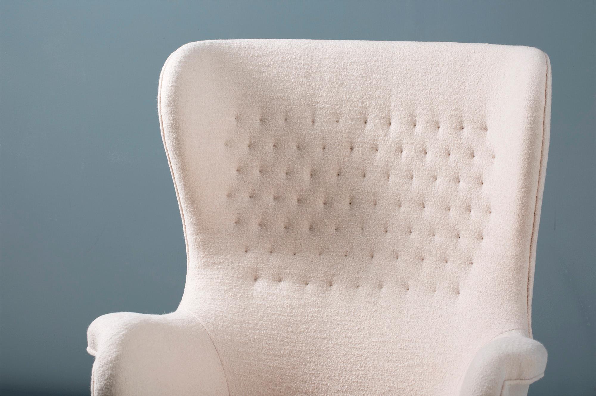 Carl-Axel Acking Swedish Wing Chair, 1940s In Excellent Condition In London, England