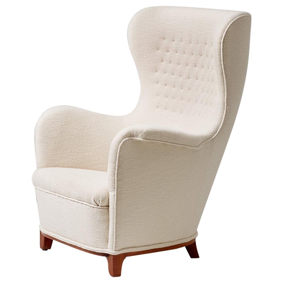 Carl-Axel Acking Swedish Wing Chair, 1940s