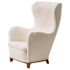 Carl-Axel Acking Swedish Wing Chair, 1940s