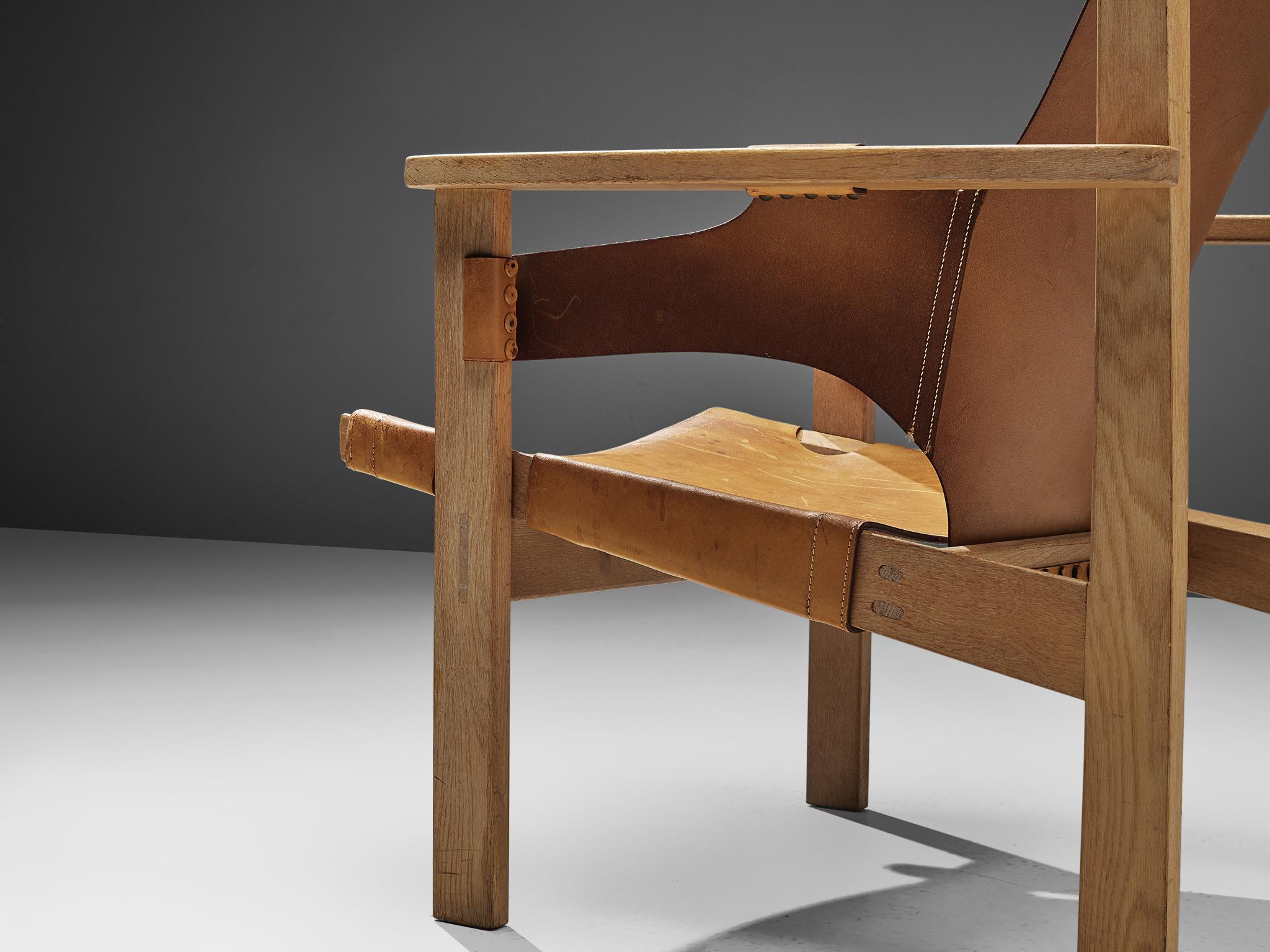 Carl-Axel Acking 'Trienna' Chair in Patinated Cognac Leather 5