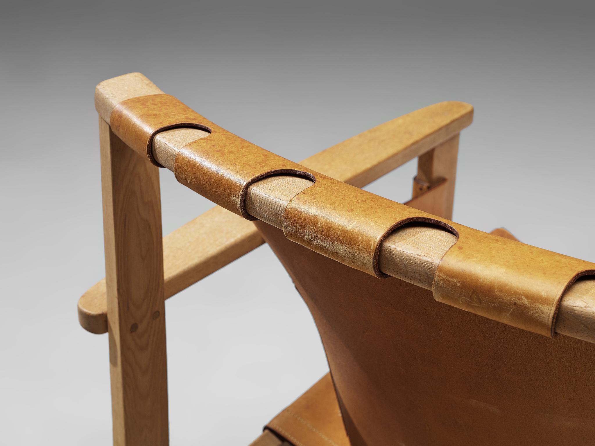 Carl-Axel Acking 'Trienna' Chair in Patinated Cognac Leather 3