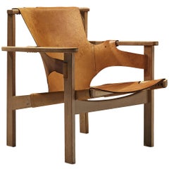 Carl-Axel Acking 'Trienna' Chair in Patinated Cognac Leather