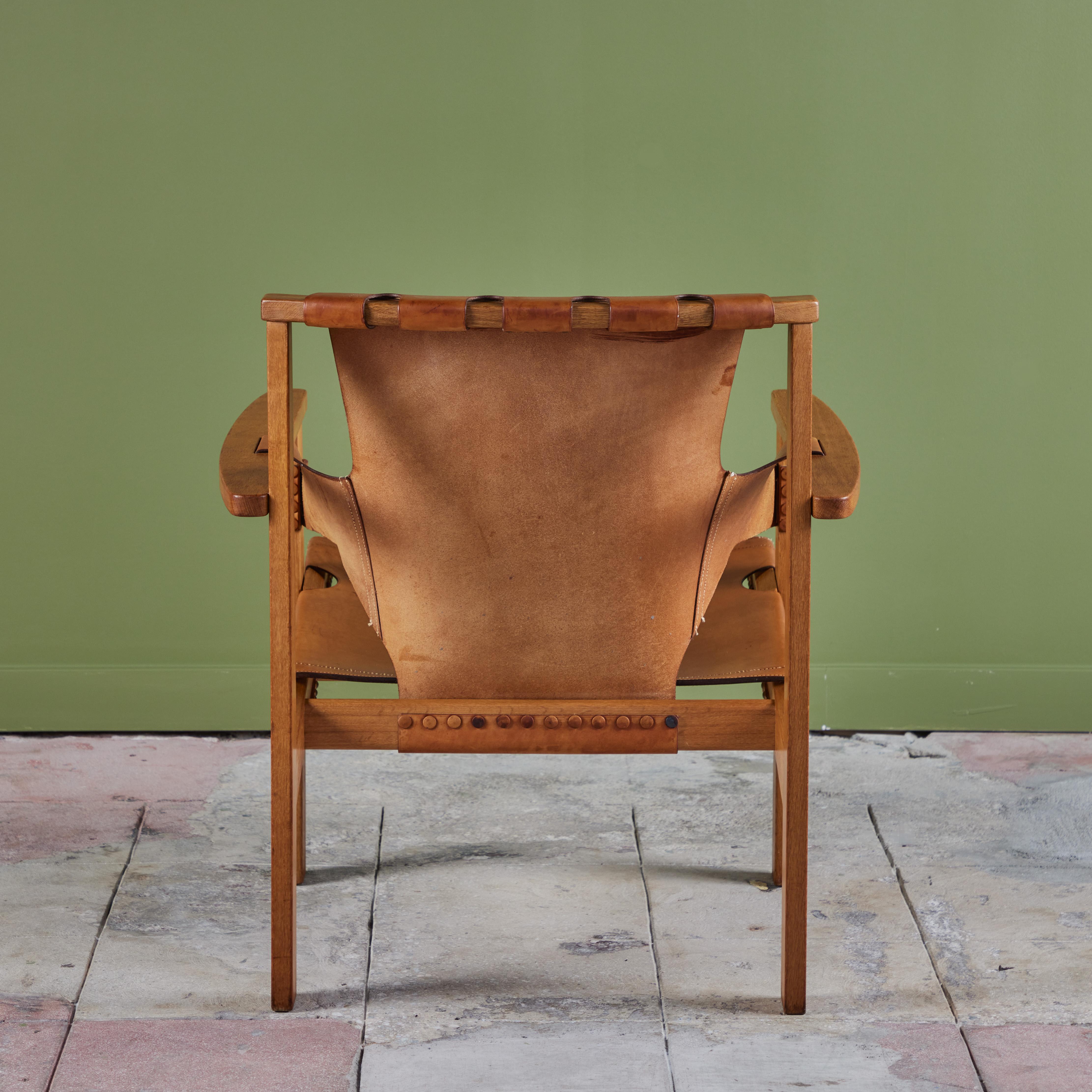 Swedish Carl-Axel Acking 'Trienna' Leather Lounge Chair