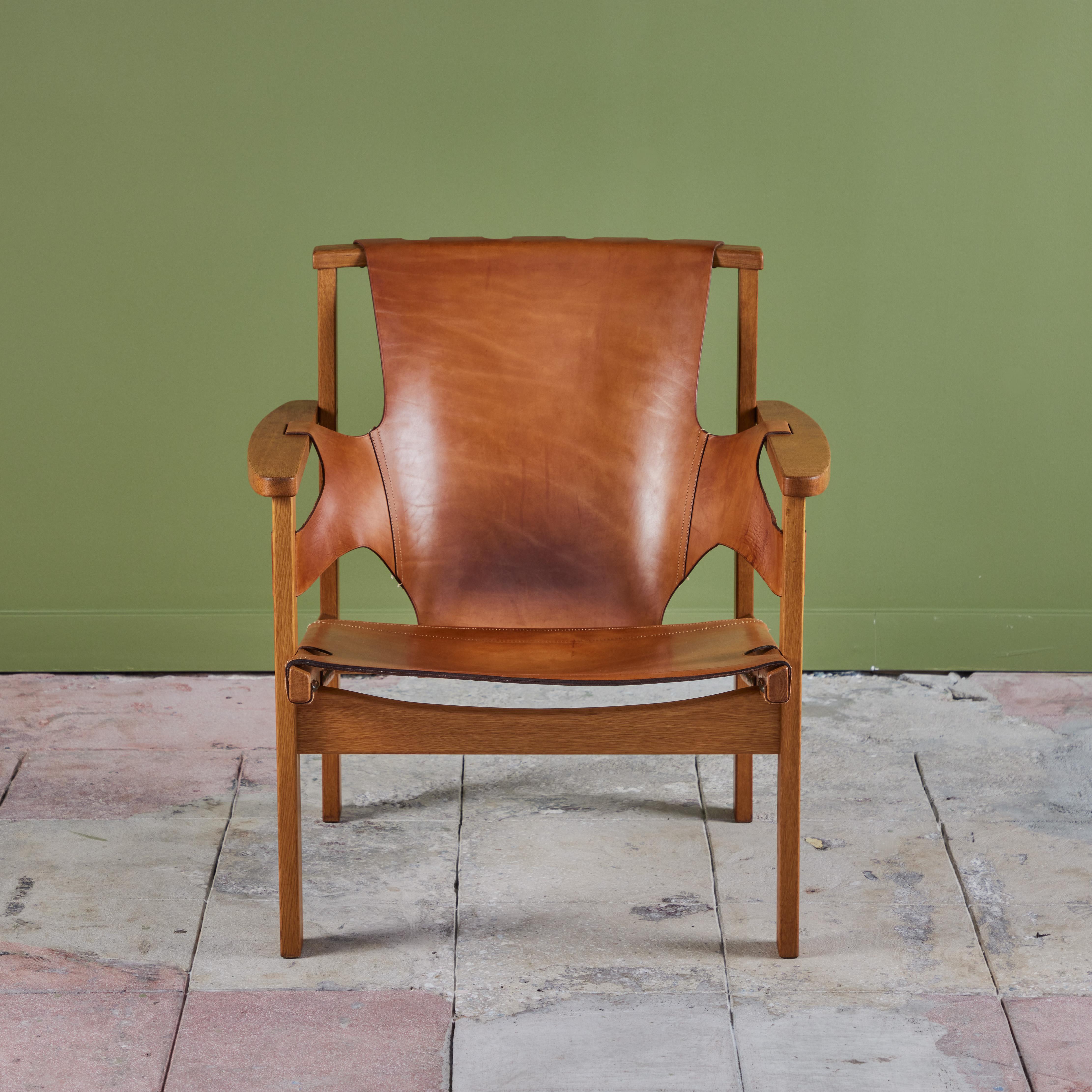 Carl-Axel Acking 'Trienna' Leather Lounge Chair In Good Condition In Los Angeles, CA