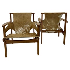 Vintage Carl Axel Acking Trienna Lounge Chairs in Brazilian Cowhide