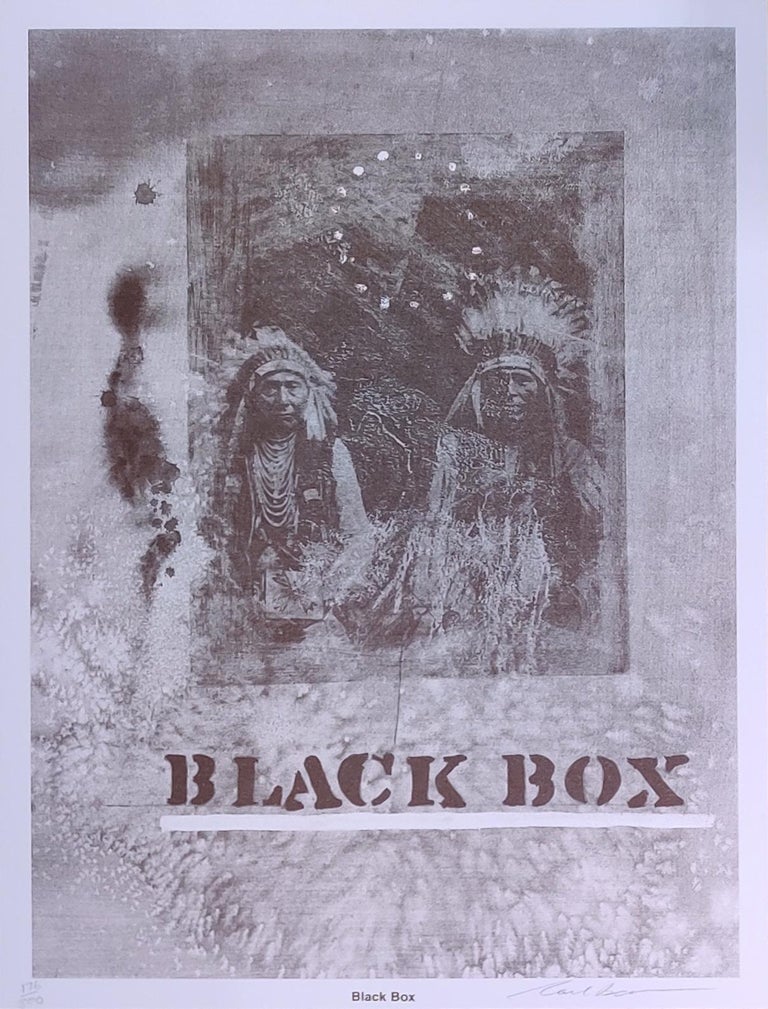 Carl Beam Figurative Print - BLACK BOX