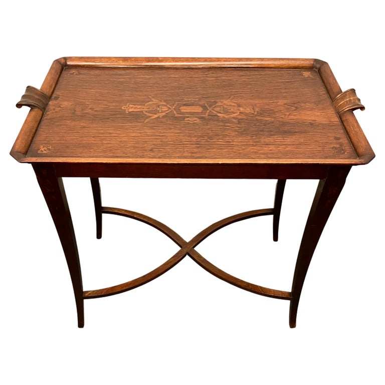 Carl Bergsten Swedish Grace Period Itarsia Occasional Table For Sale