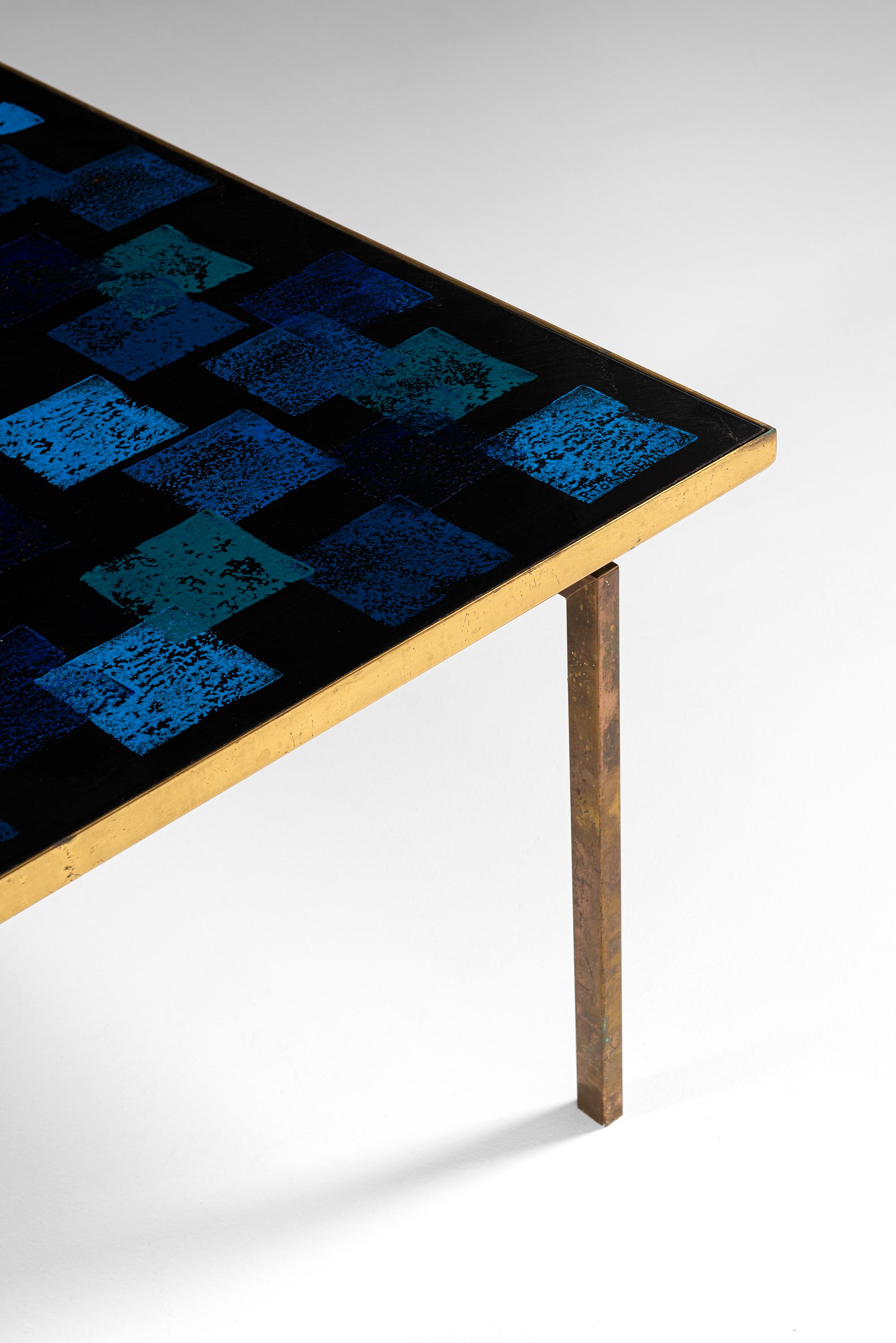 Mid-20th Century Carl Bjørn Coffee Table Produced by Nordiska Kompaniet in Sweden For Sale