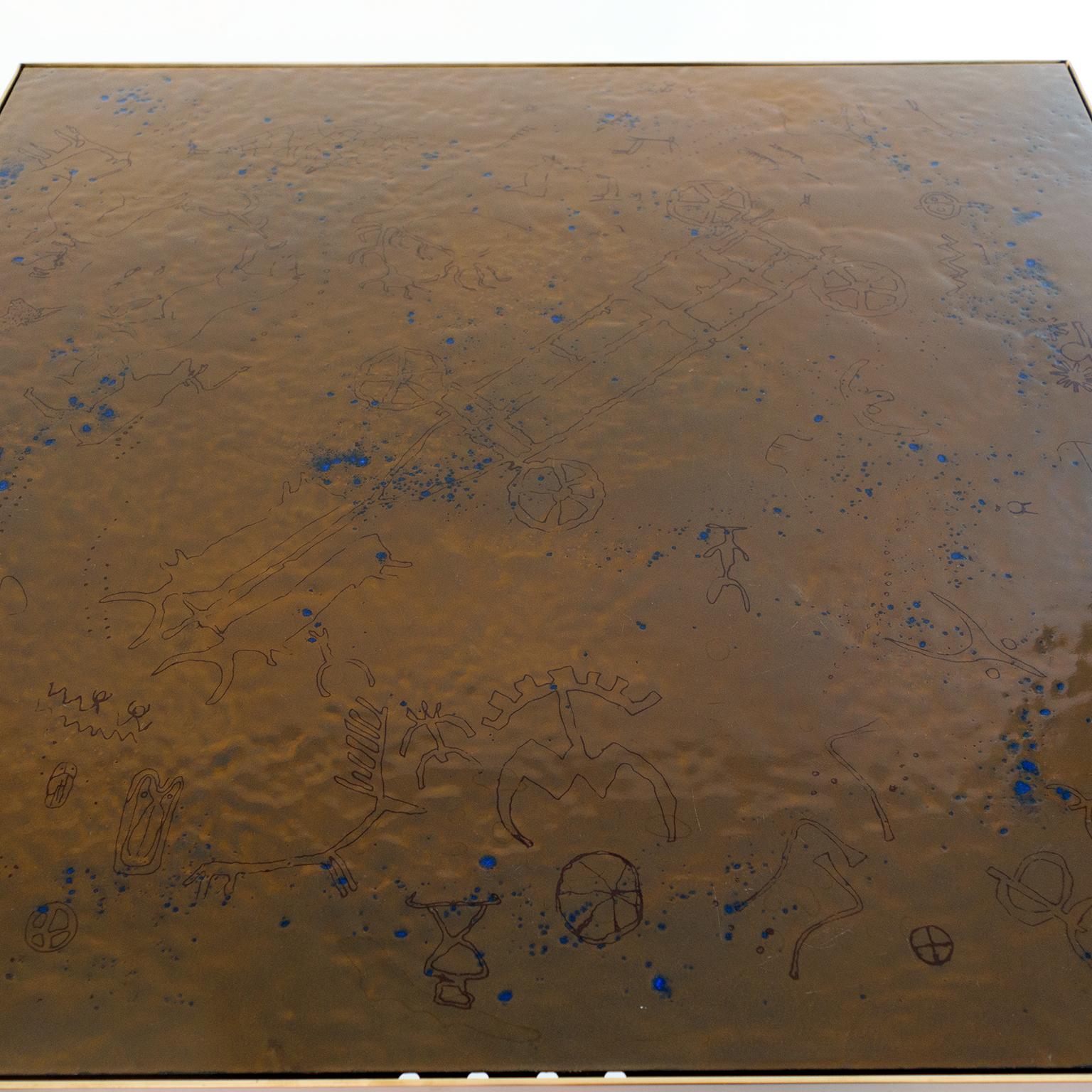 Carl Bjørn, P. Törneman Enameled Triva Coffee Table Produced by Nk Stockholm For Sale 3