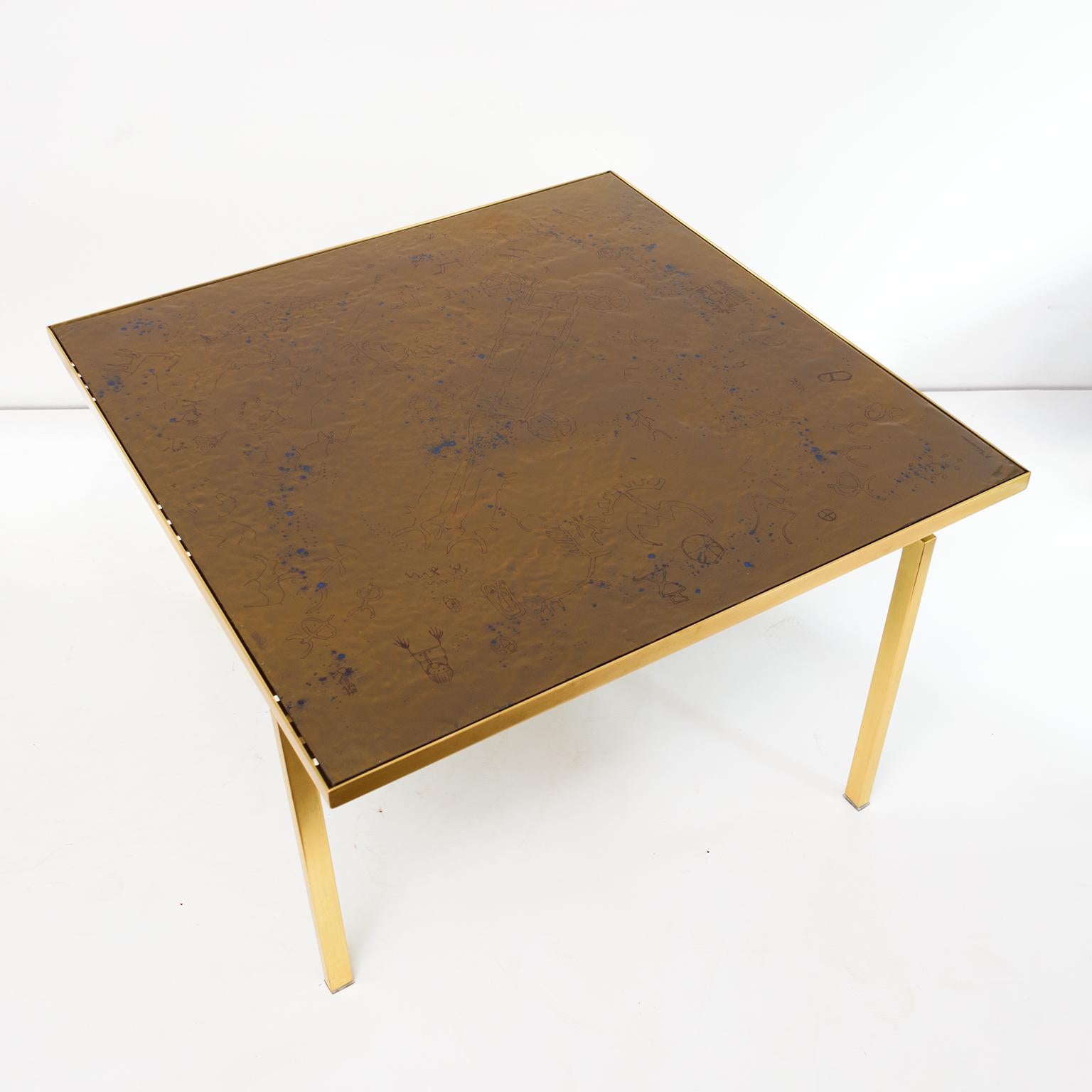 Scandinavian Carl Bjørn, P. Törneman Enameled Triva Coffee Table Produced by Nk Stockholm For Sale