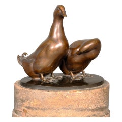 Vintage A pair of ducks by Carl August Brasch.