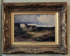 Peinture à l'huile de Carl Brennir  « A Rough Hillside Road Scotland »