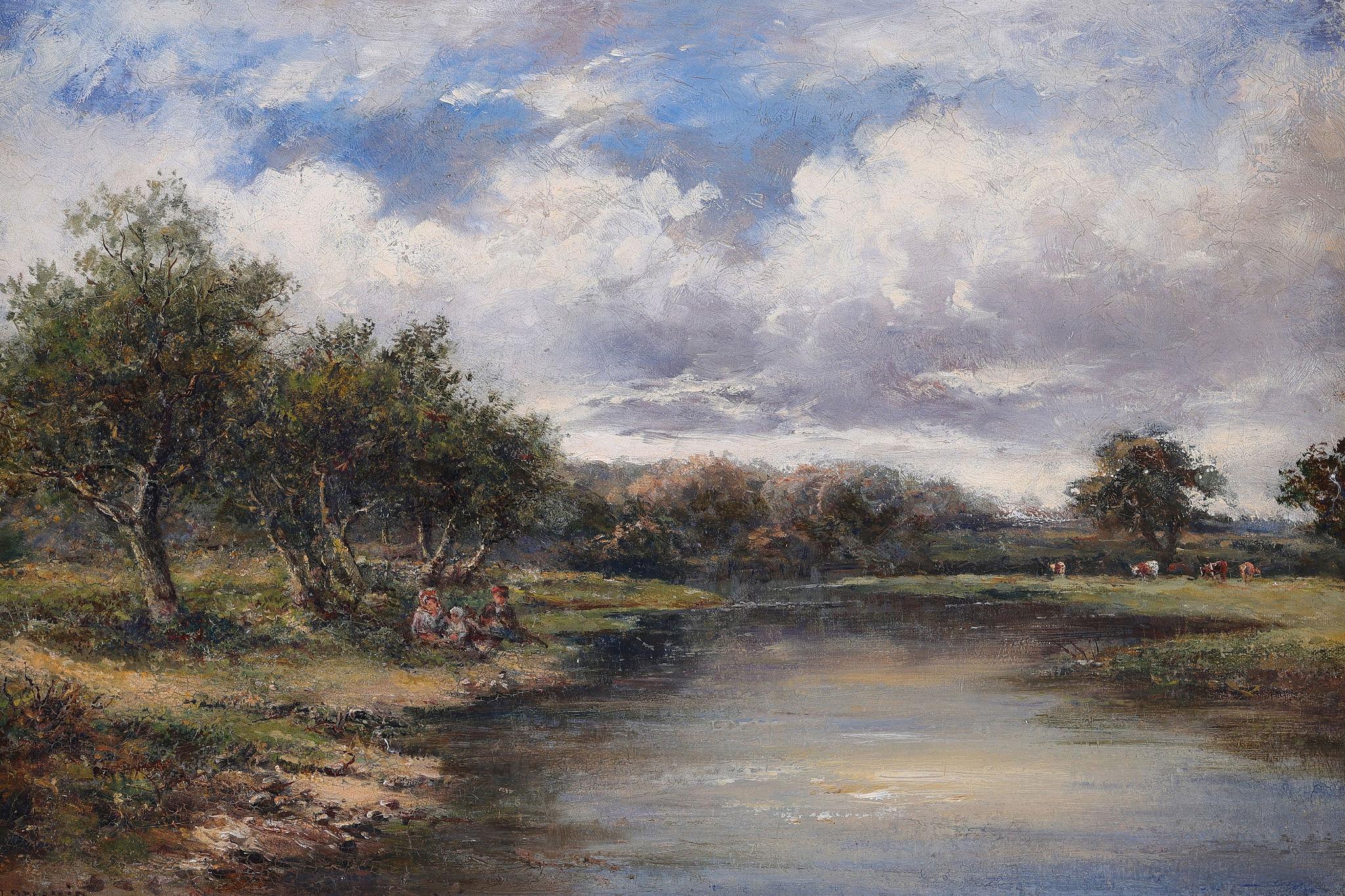 The Thames near Bell Lock, a river landscape For Sale 4