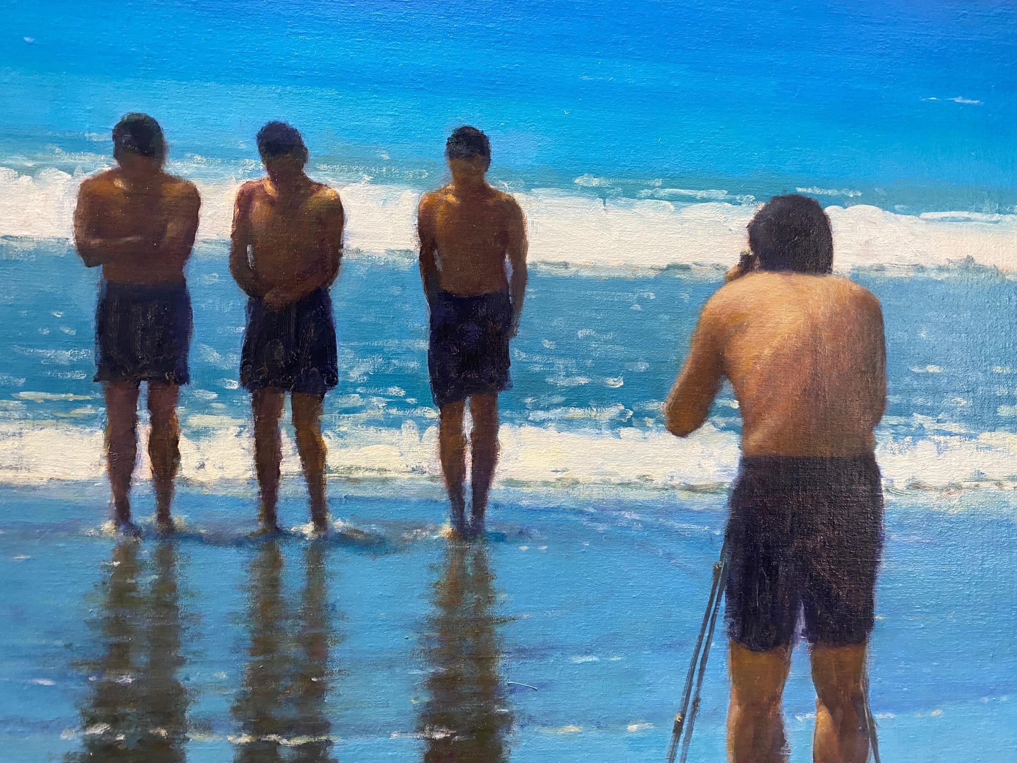 Beach Photo - American Realist Painting by Carl Bretzke