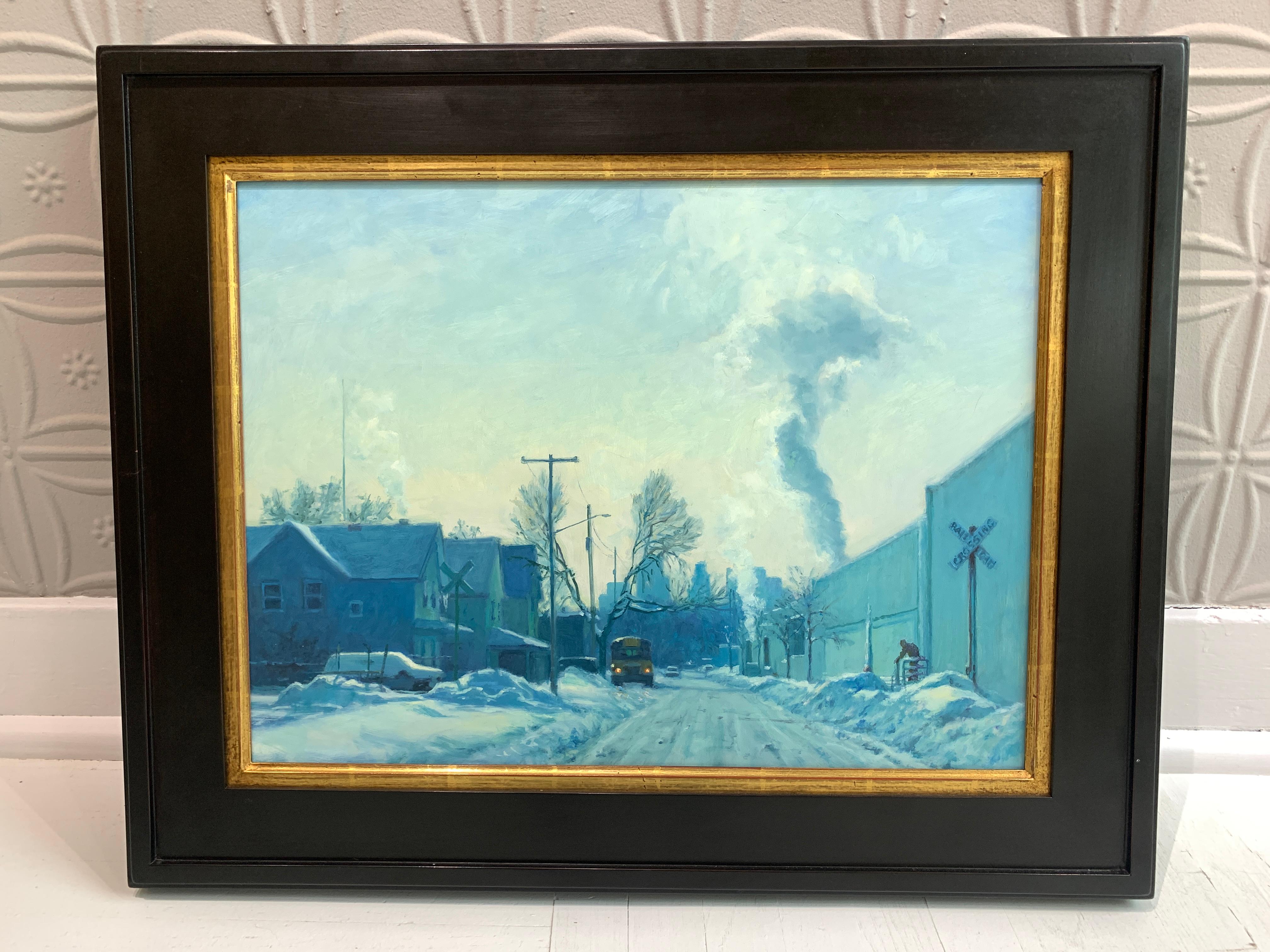 Cold Day by the Tracks - Painting by Carl Bretzke