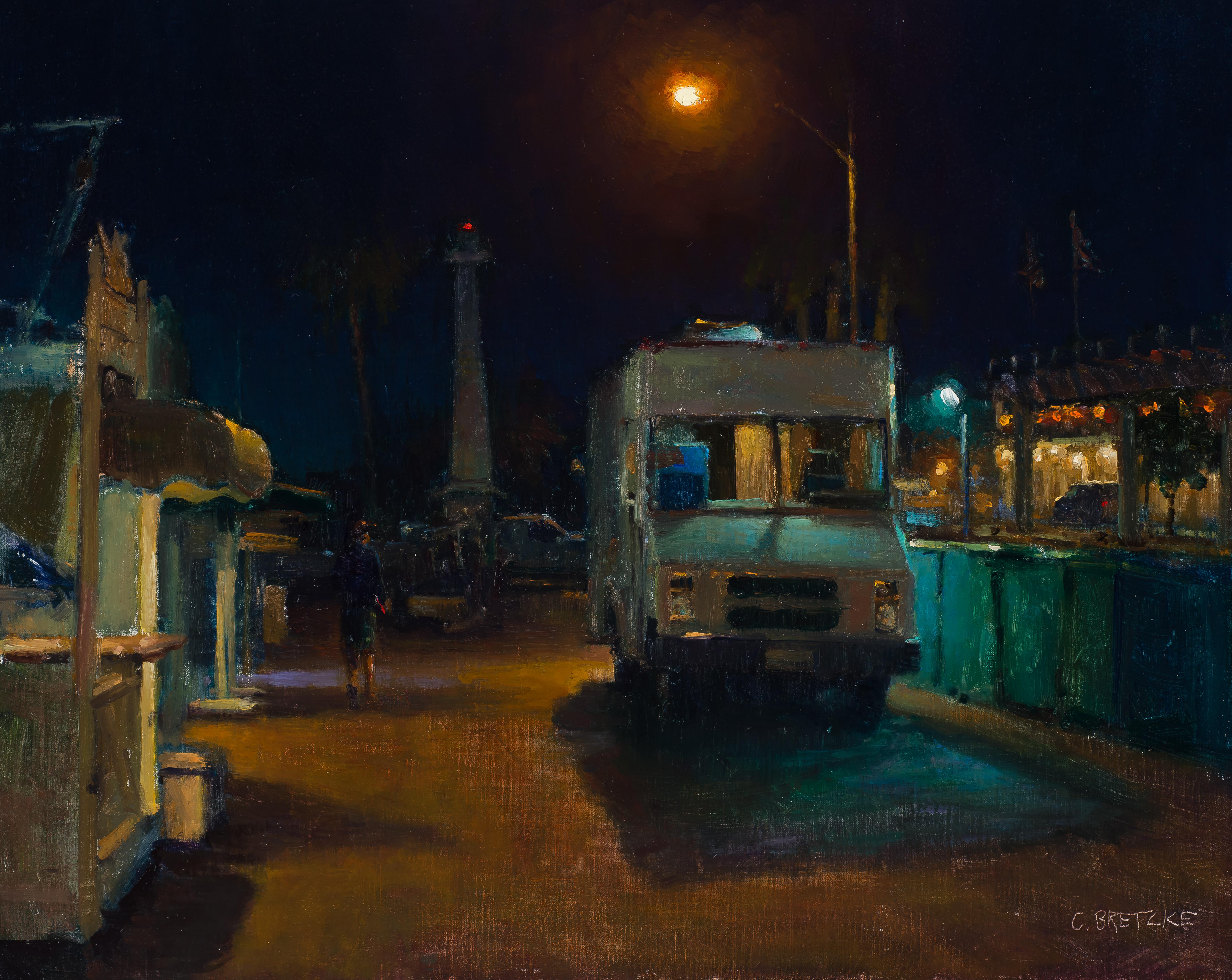 Carl Bretzke Landscape Painting - Harbor Truck II