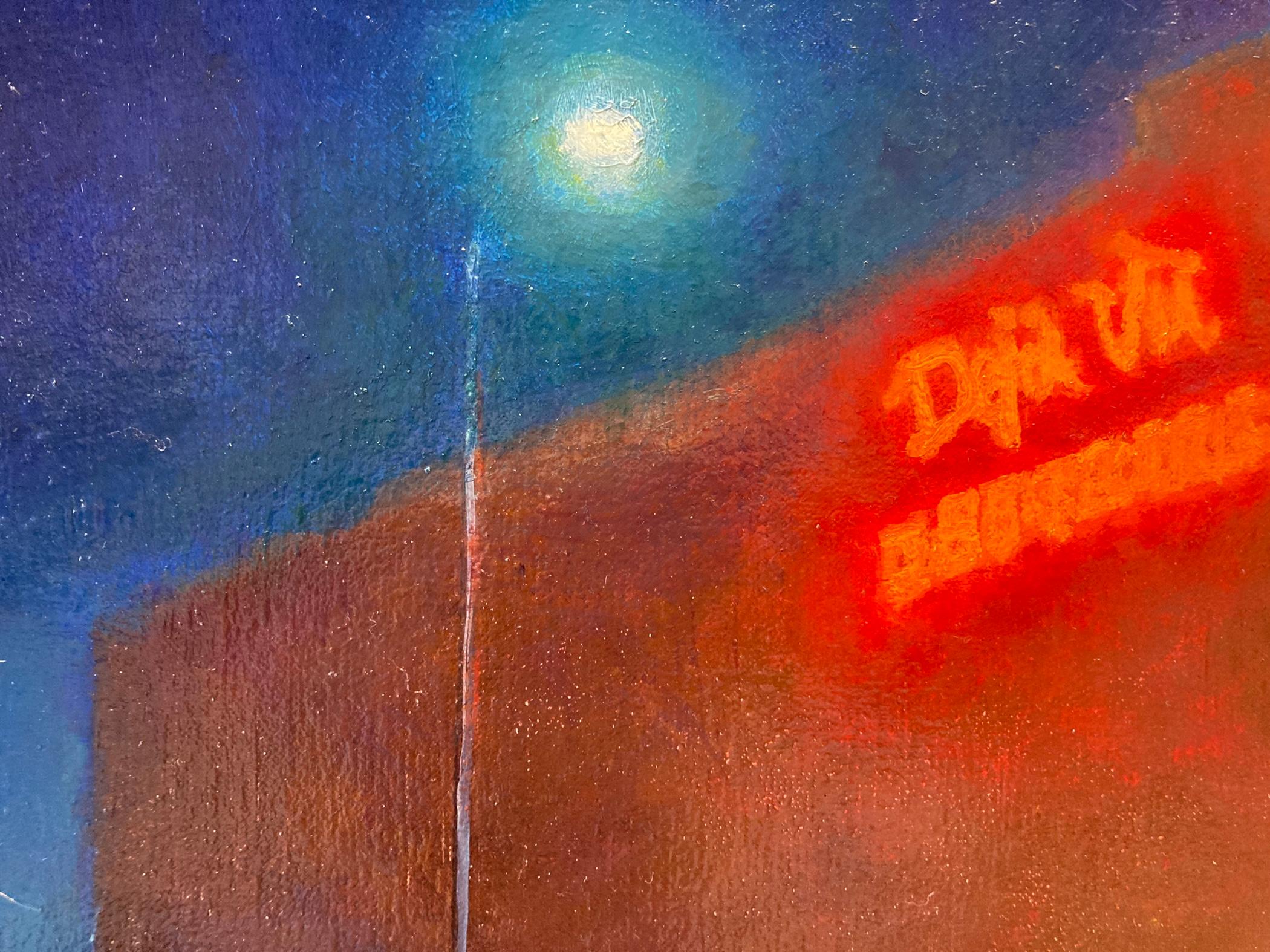 Metro Supperclub - Noir Landscape Painting par Carl Bretzke