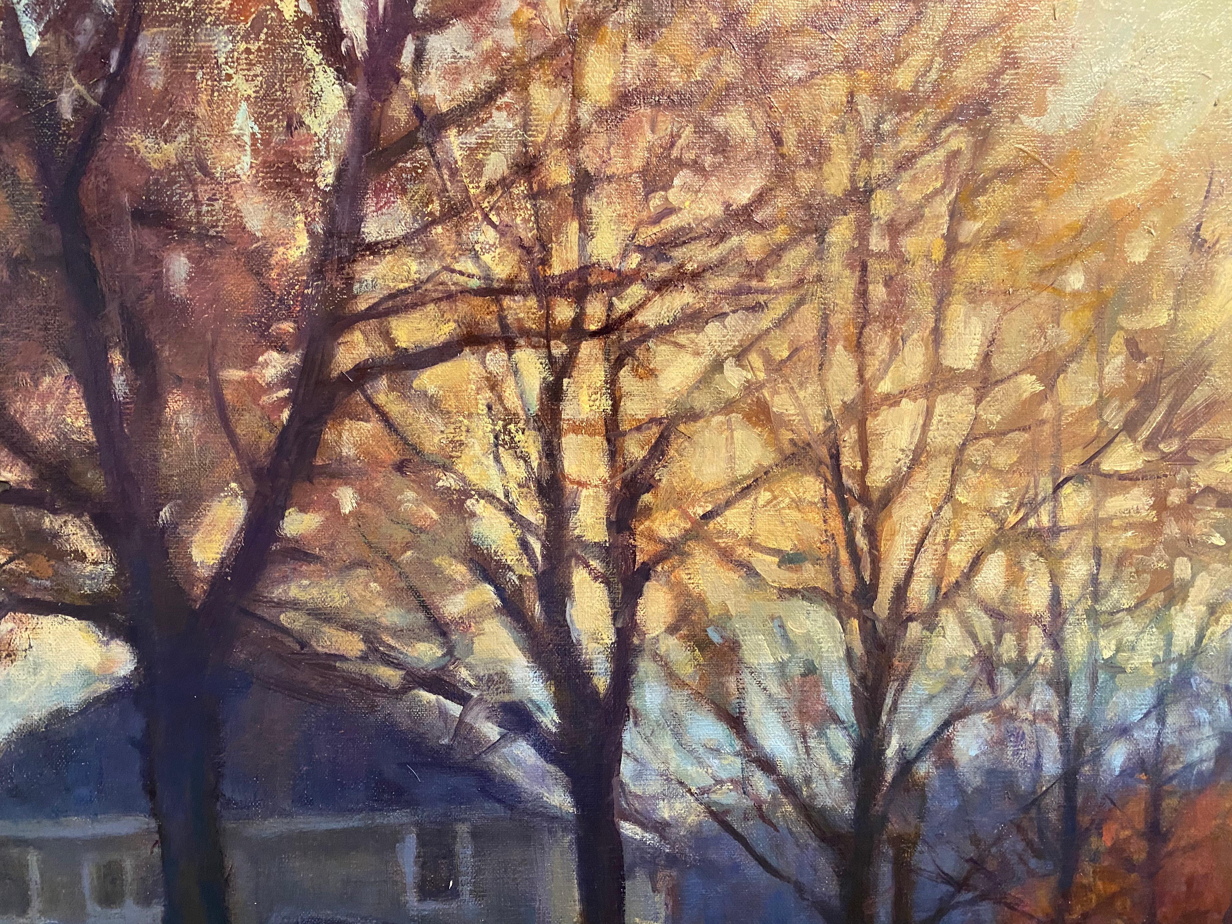 Remnants of Winter  - American Impressionist Painting by Carl Bretzke