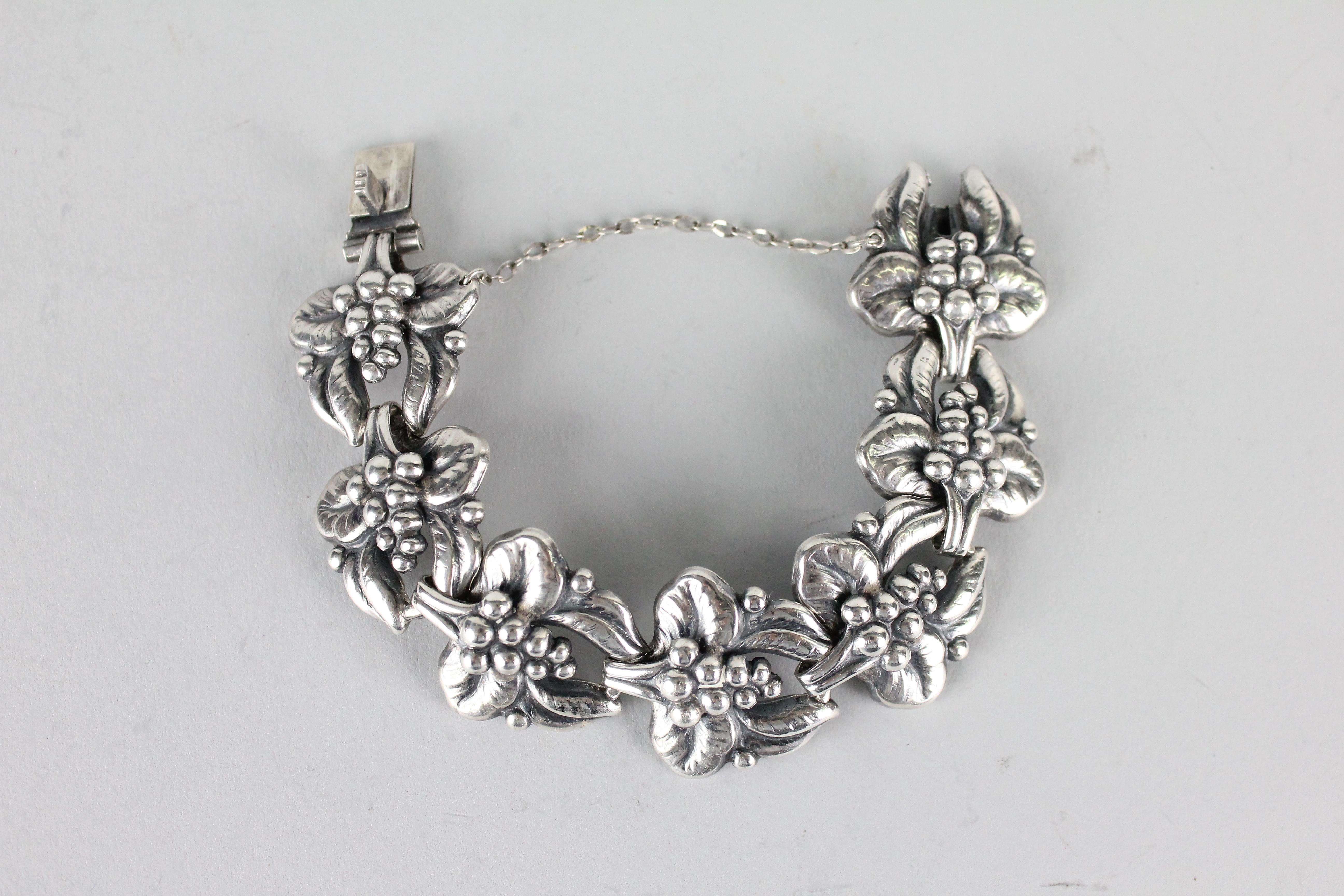 Modernist Carl Brumberg-Hansen, Danish 1940s Sterling Silver Bracelet