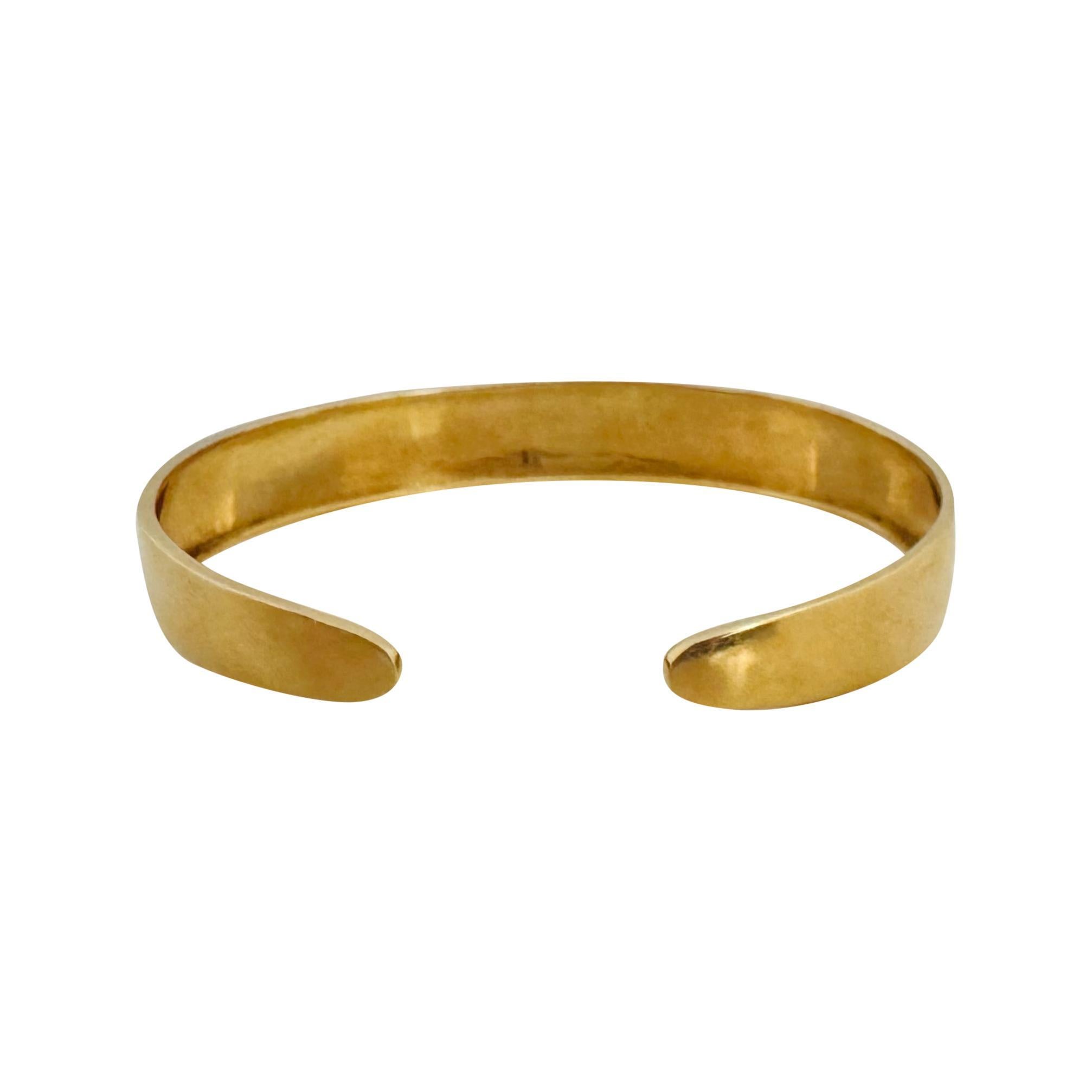 Carl Bucherer 18k Gelbgold 9,8g Floral Satin Finish Manschettenarmband 6,5