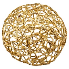 Vintage CARL BUCHERER 1970 Swiss Wired Nest Pendant-Brooch In 18Kt Yellow Gold