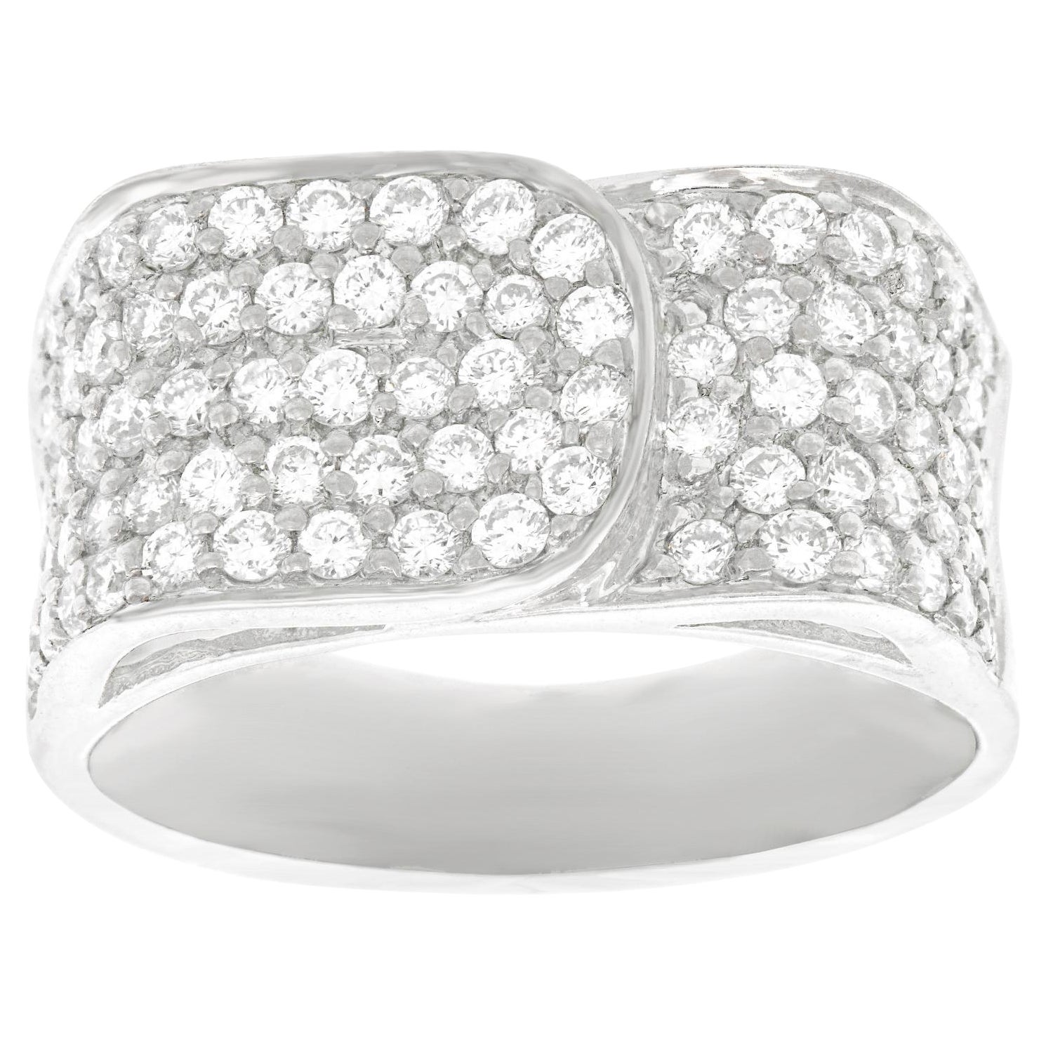 Carl Bucherer Postmoderner Schnallenring mit Diamantbesatz