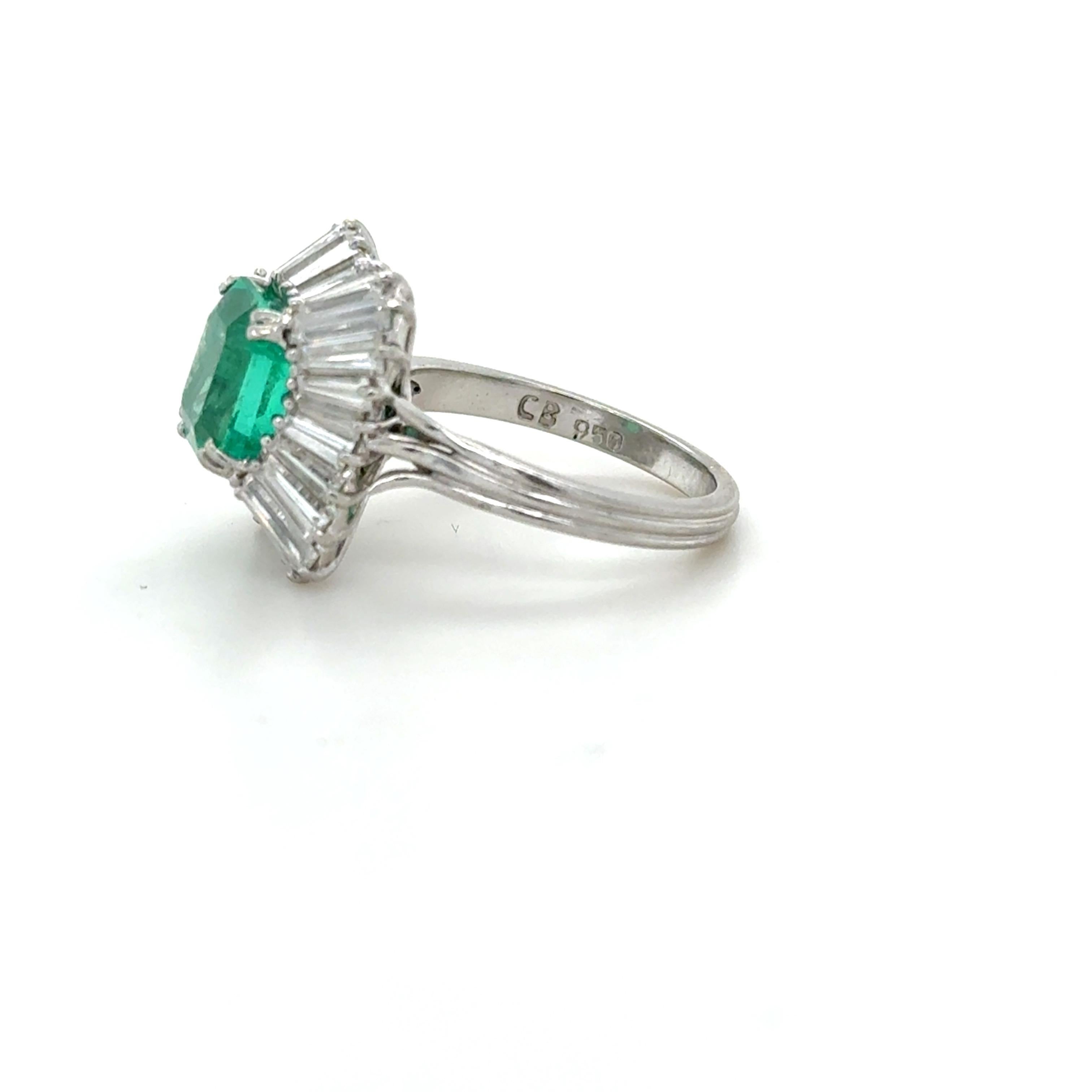 Women's Carl Bucherer, Emerald and Diamond Ballerina Ring For Sale