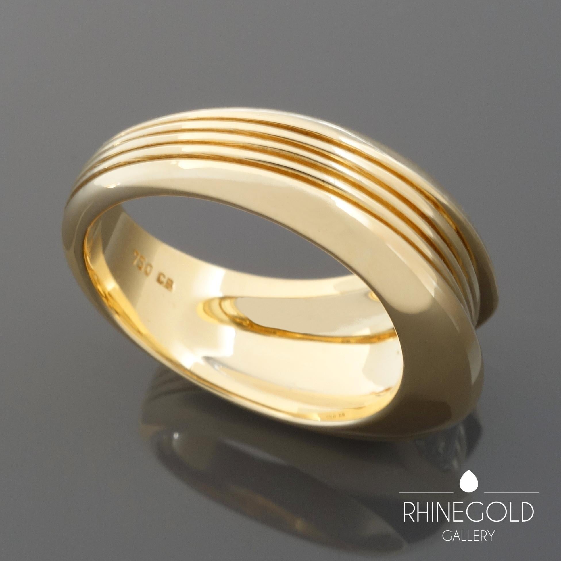 Women's or Men's Carl Bucherer Emerald Cut Diamond Rose Gold Gents Men’s Ring