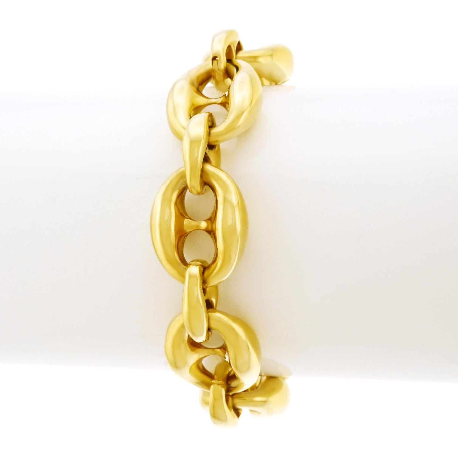 Carl Bucherer Gold Anchor Link Bracelet In Excellent Condition In Litchfield, CT